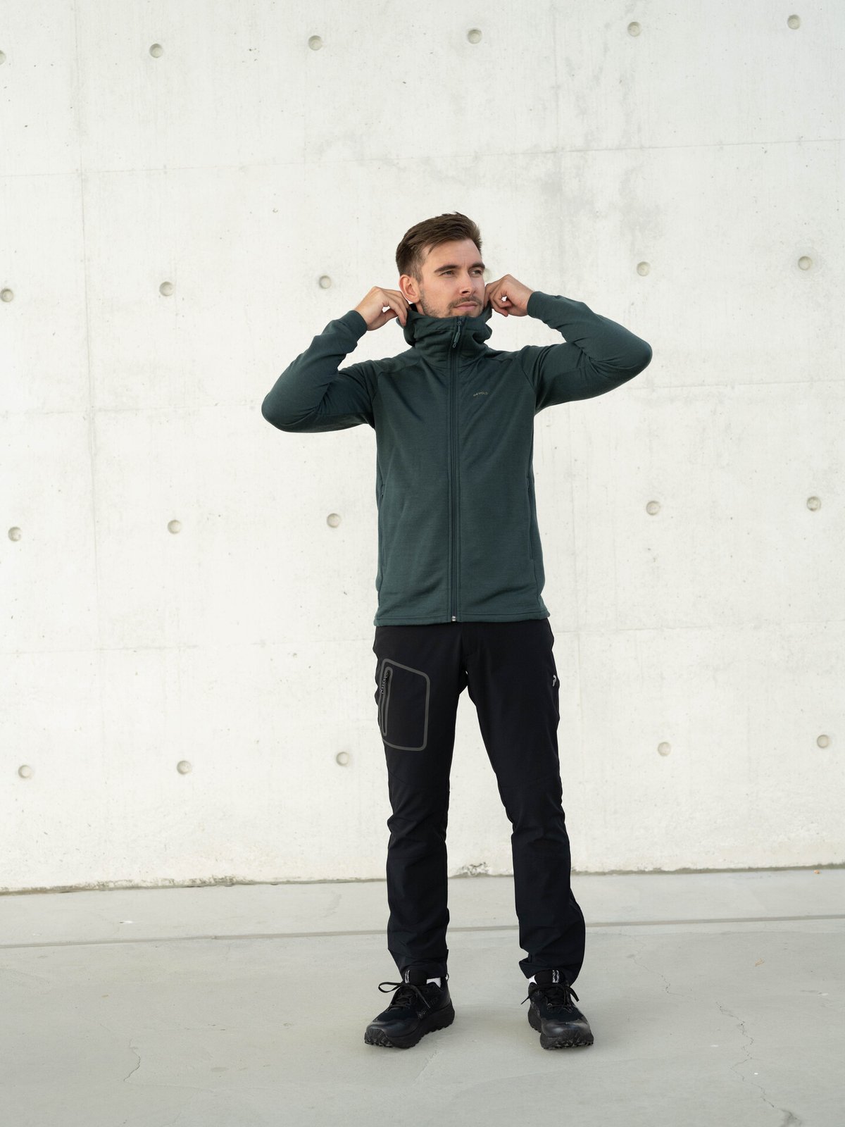 Devold Nibba Merino Jacket Hood Man Woods