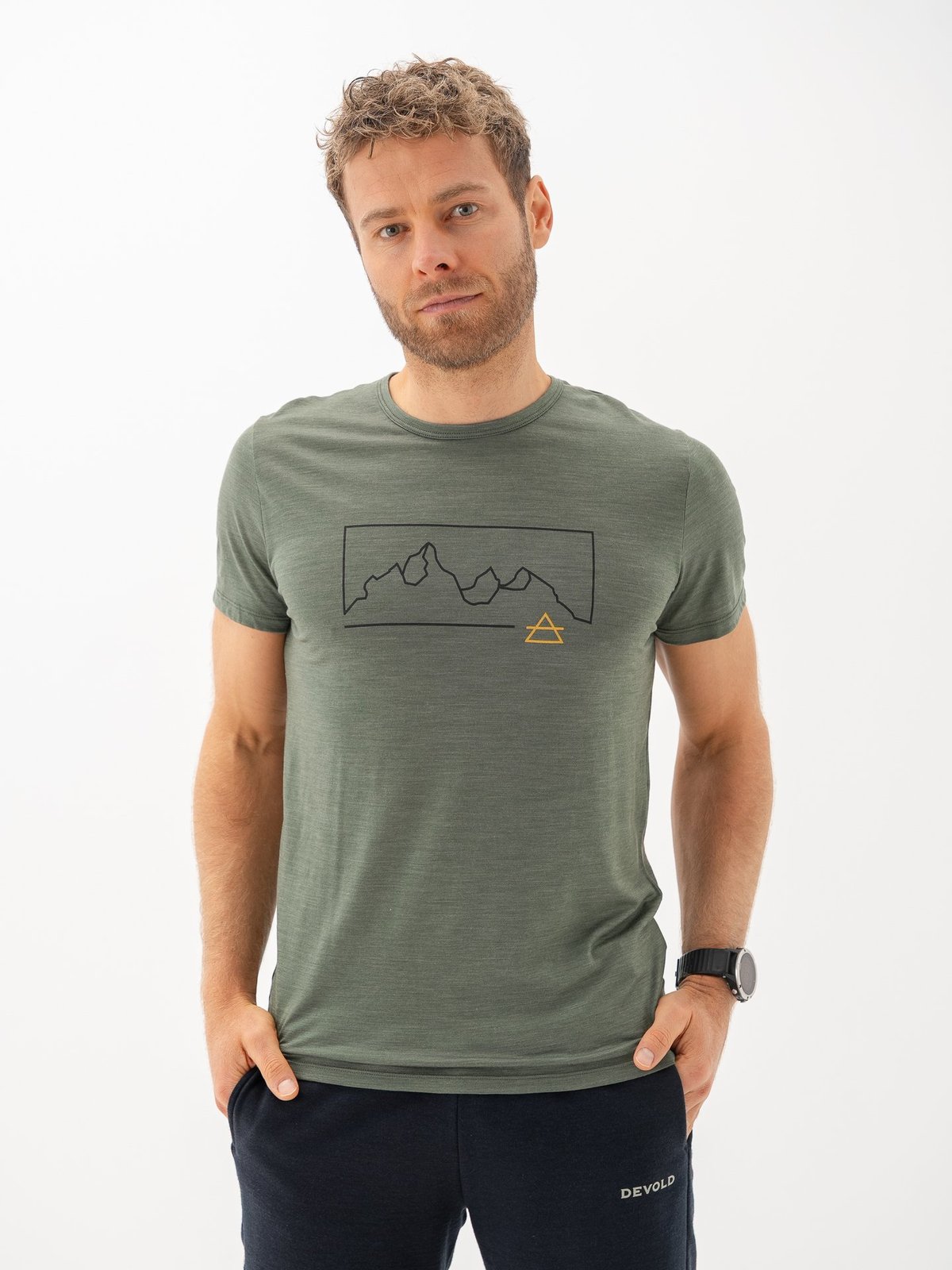 Devold Active Outline Tee Man Grønn
