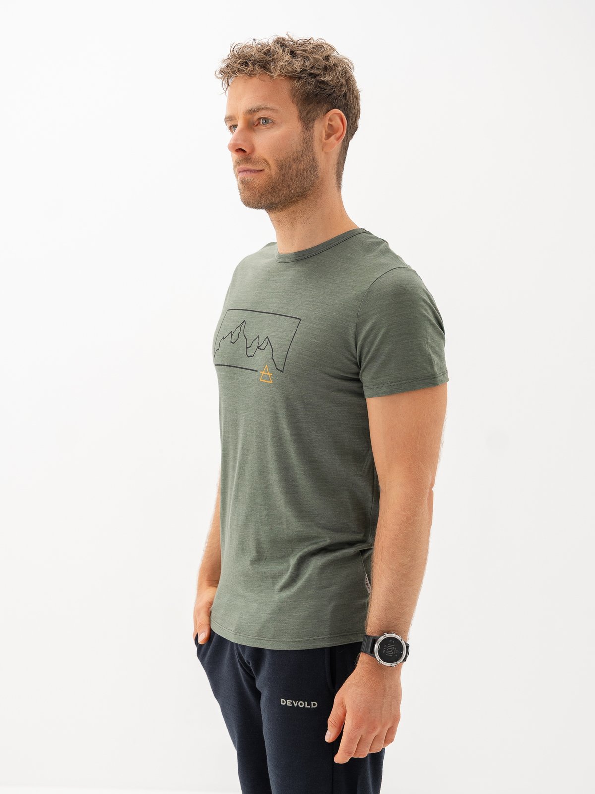 Devold Active Outline Tee Man Grønn
