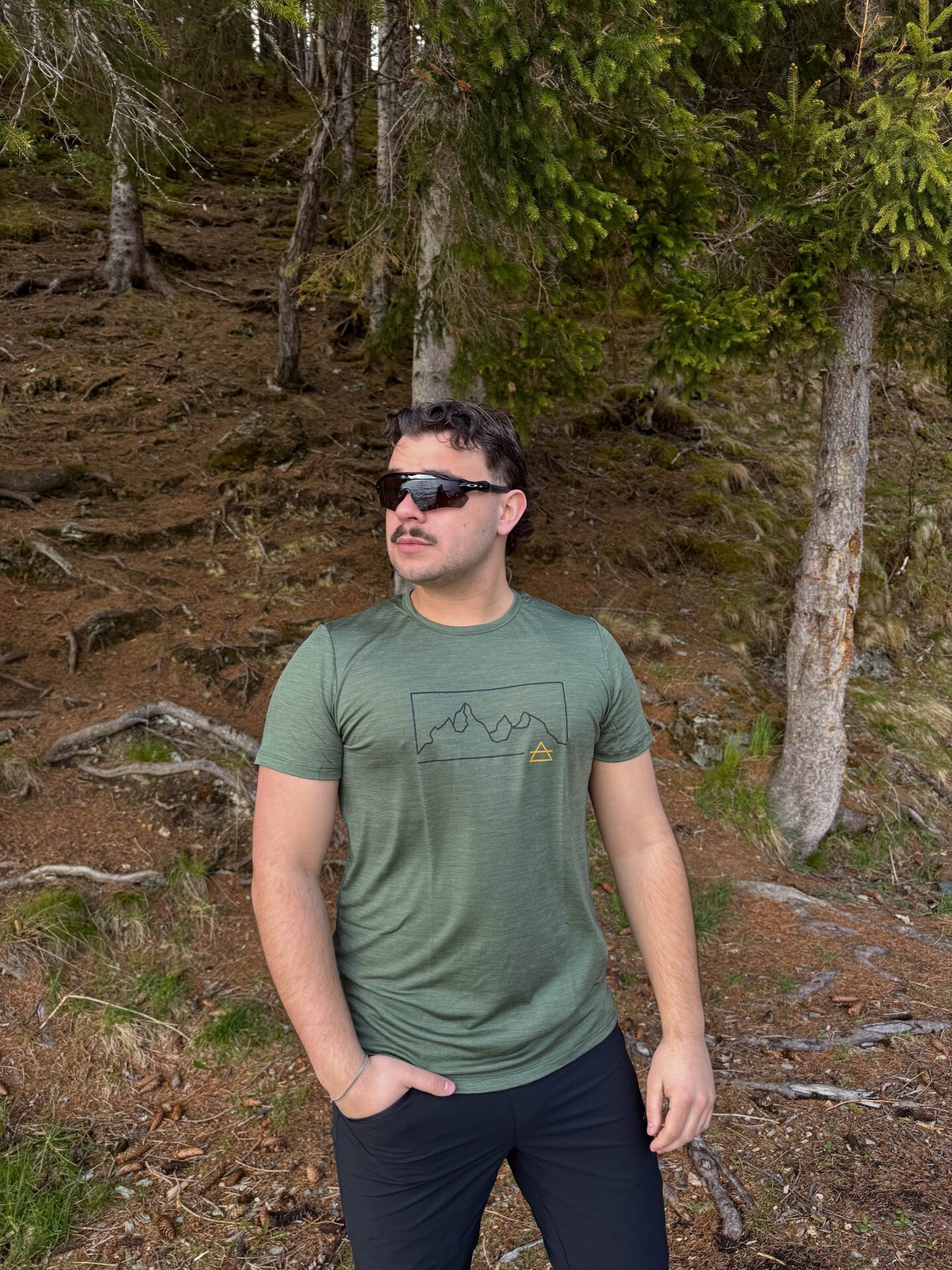 Devold Active Outline Tee Man Grønn