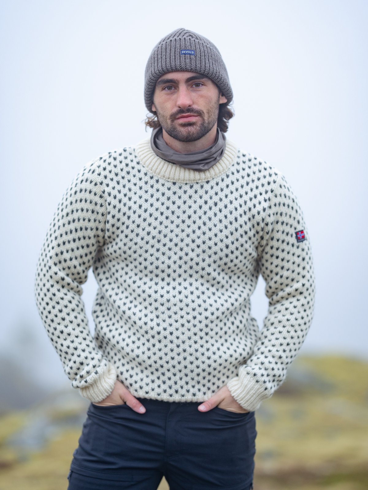 Devold Nordsjø Wool Sweater Offwhite