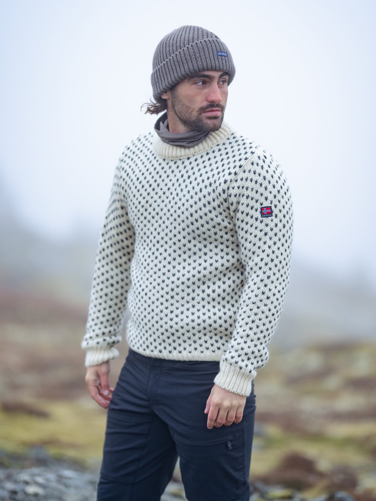 Devold Nordsjø Wool Sweater Offwhite