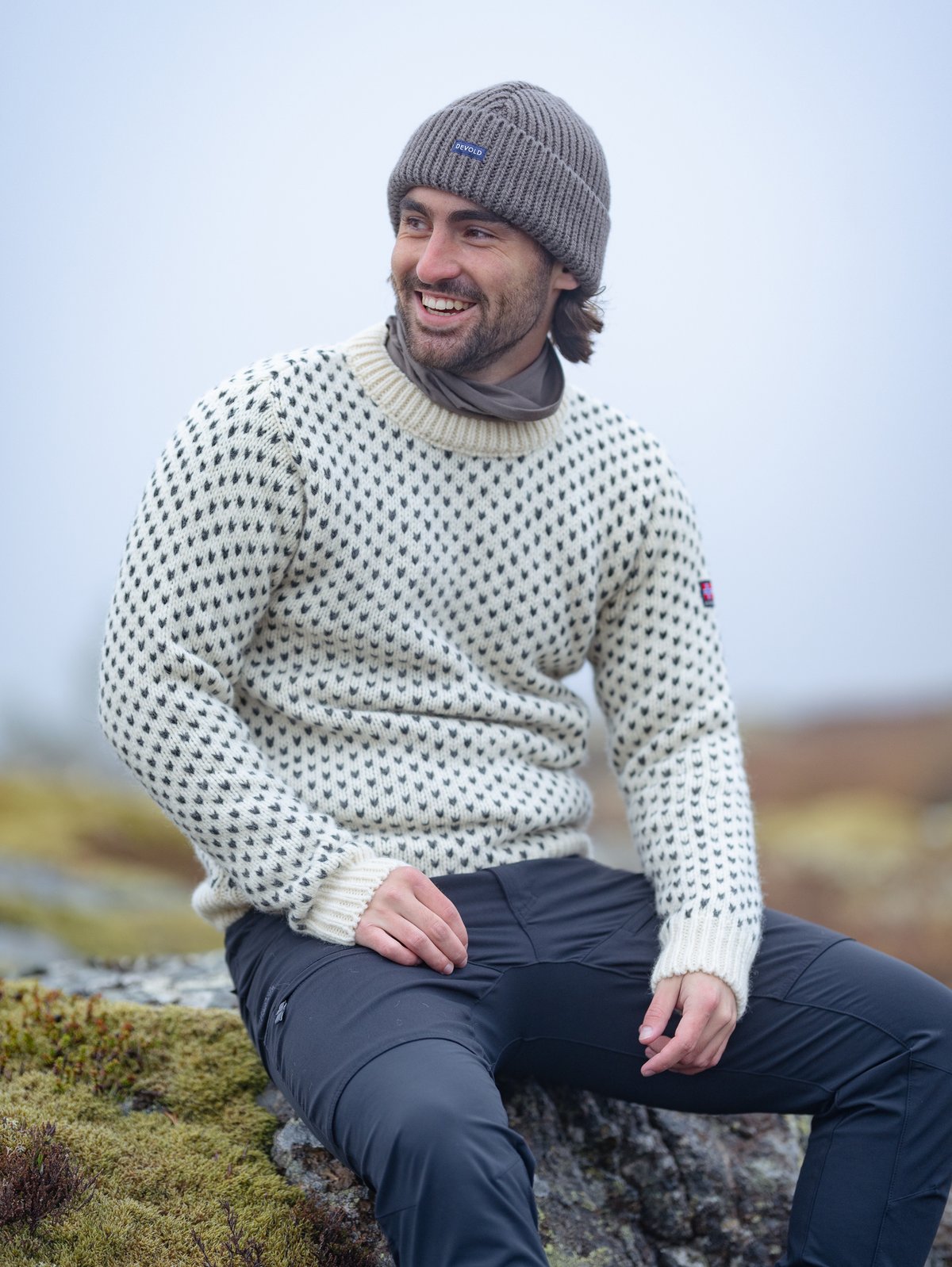 Devold Nordsjø Wool Sweater Offwhite