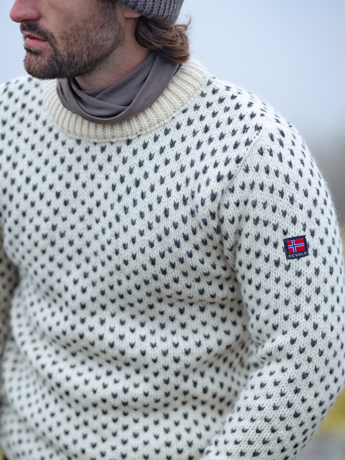Devold Nordsjø Wool Sweater Offwhite