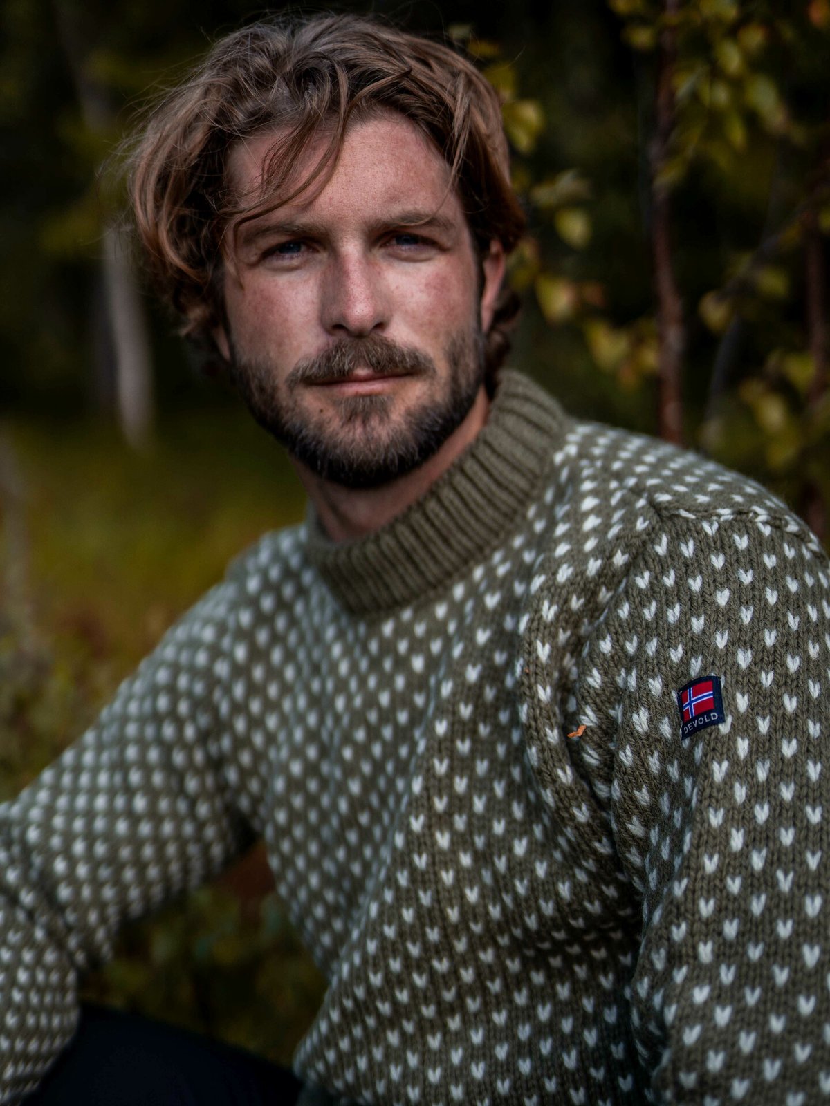 Devold Nordsjø Wool Sweater Olive