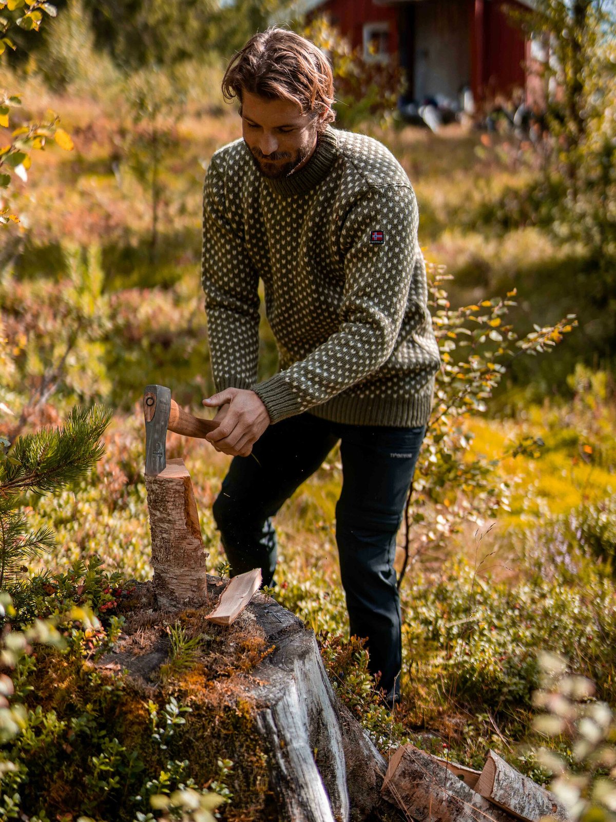 Devold Nordsjø Wool Sweater Olive