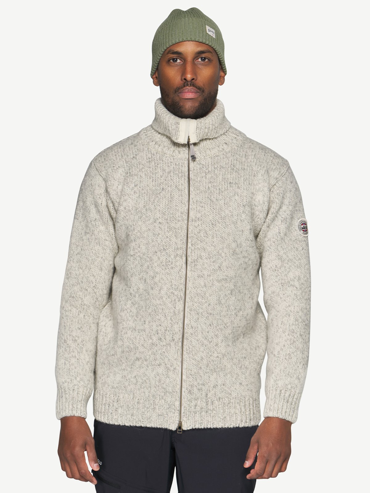 Devold Nansen Wool Cardigan Grey Melange