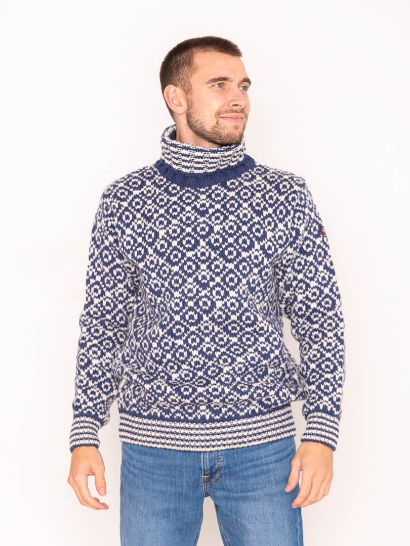 Devold Svalbard Sweater High Neck Night/Offwhite