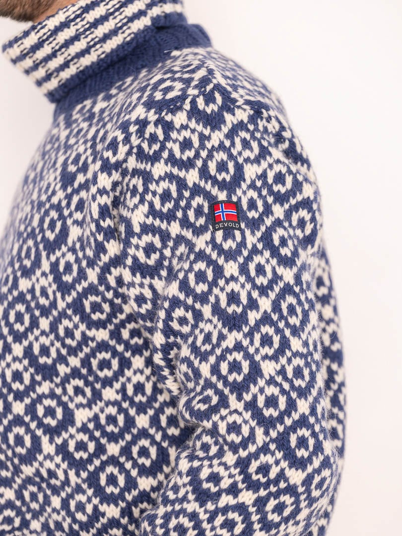 Devold Svalbard Sweater High Neck Night/Offwhite