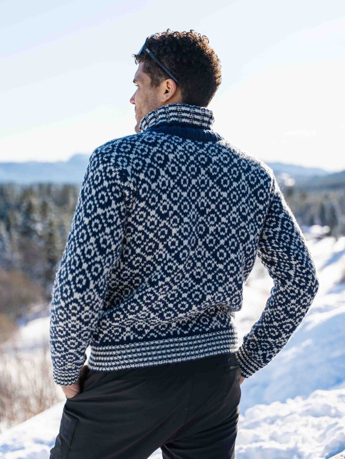 Devold Svalbard Sweater High Neck Night/Offwhite