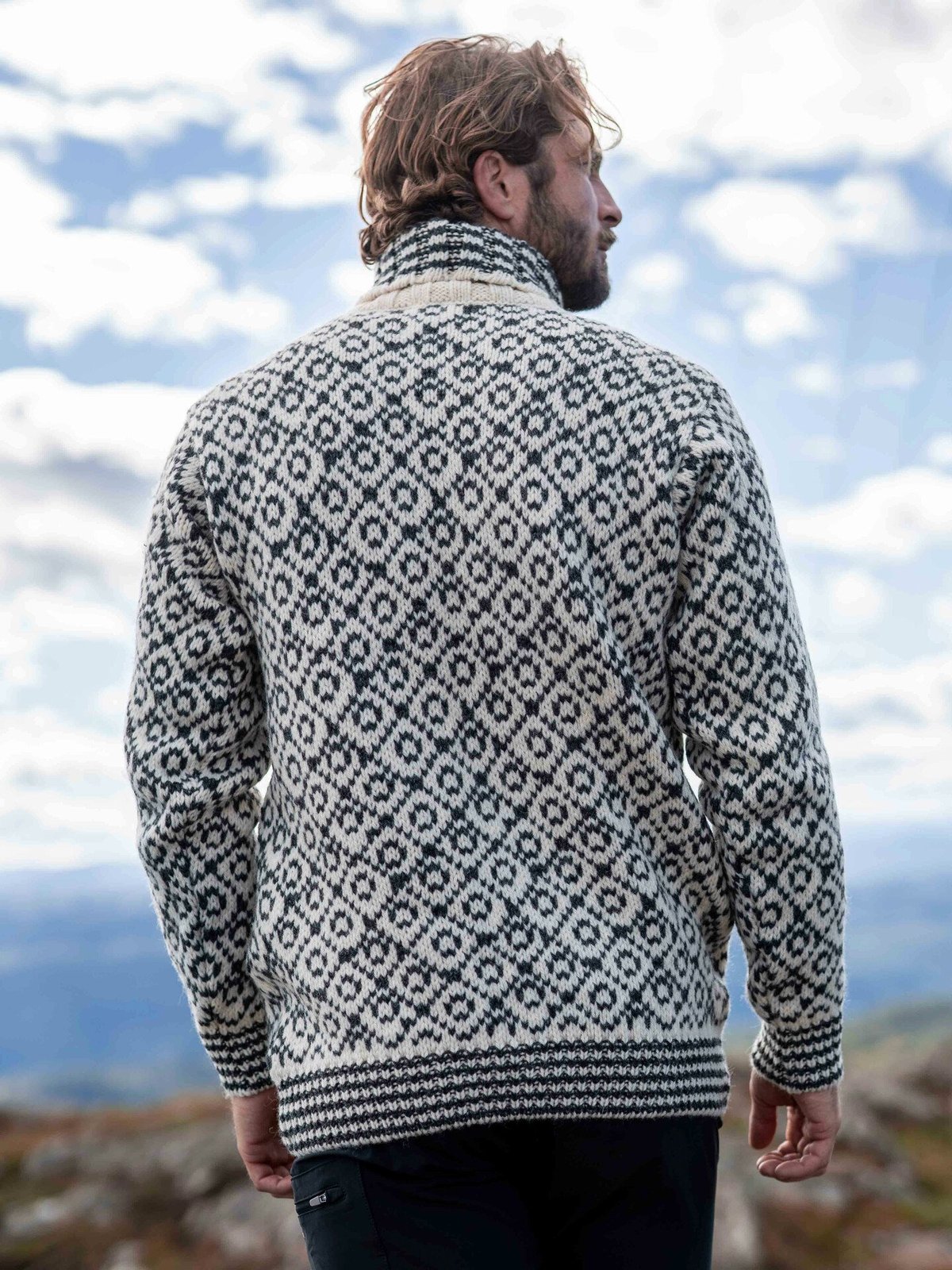 Devold Svalbard Wool Zip Neck Offwhite/Anthracite