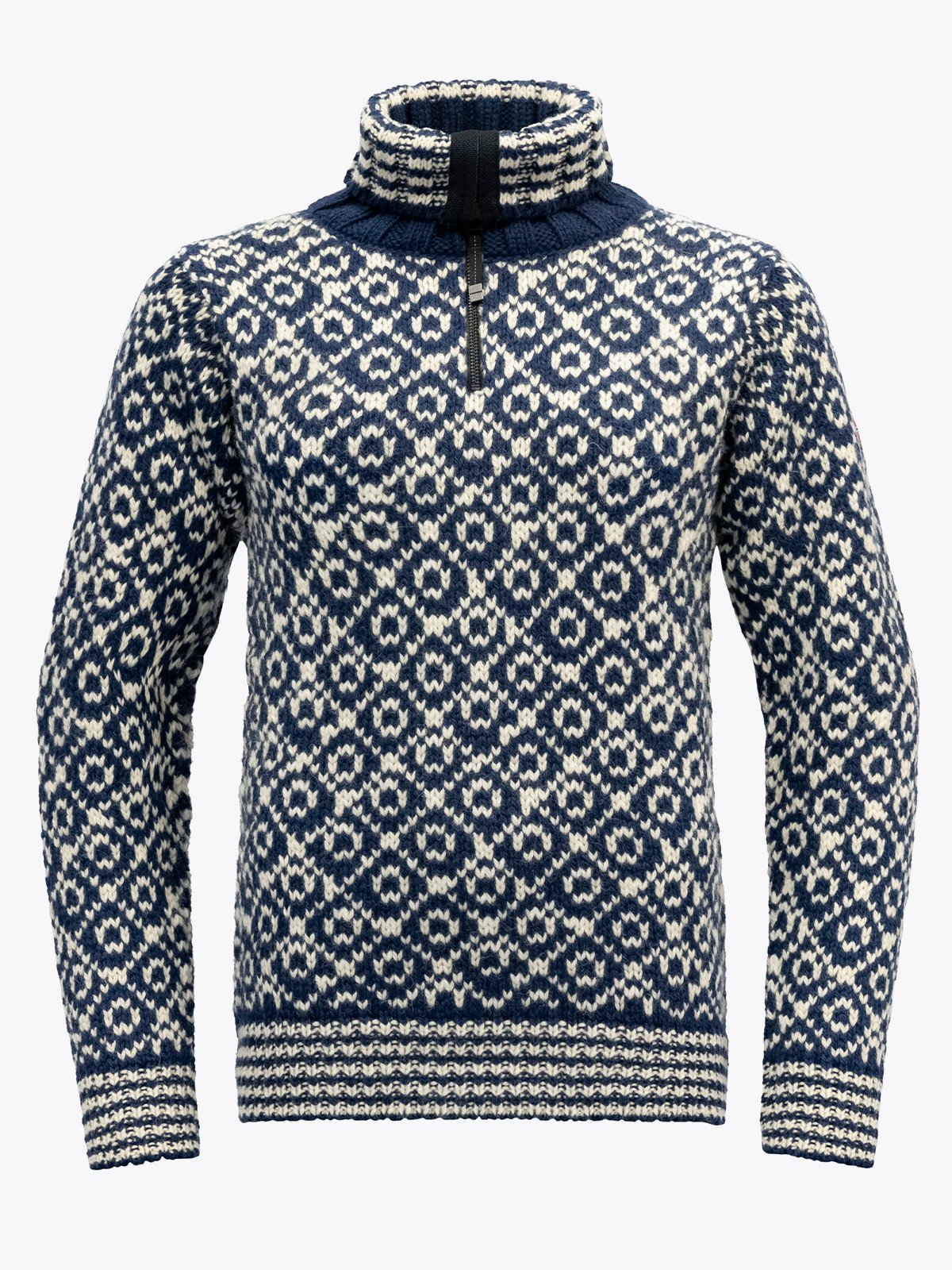 Devold Svalbard Wool Zip Neck Blå