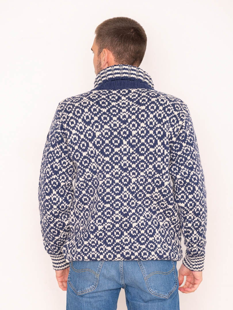 Devold Svalbard Wool Zip Neck Blå