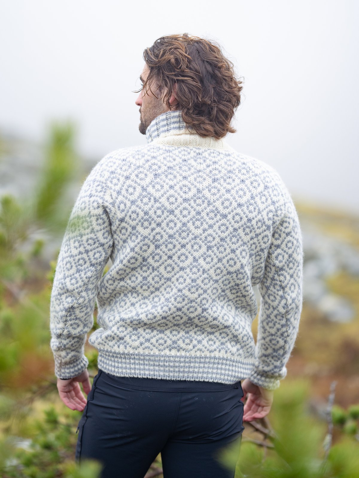 Devold Svalbard Wool Zip Neck Offwhite/Grey