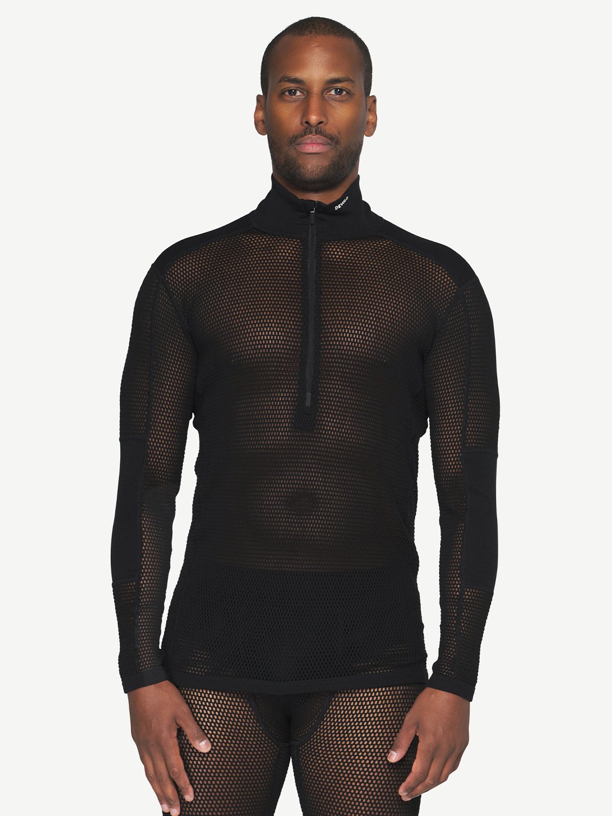 Devold Wool Mesh Pro Zip Neck Man Black