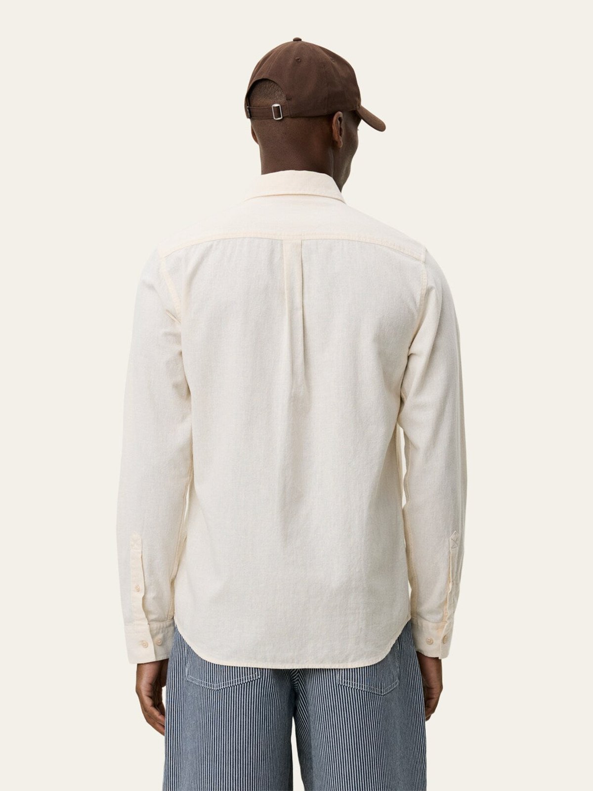 Les Deux Konrad Cotton Linen Shirt Eggnog White