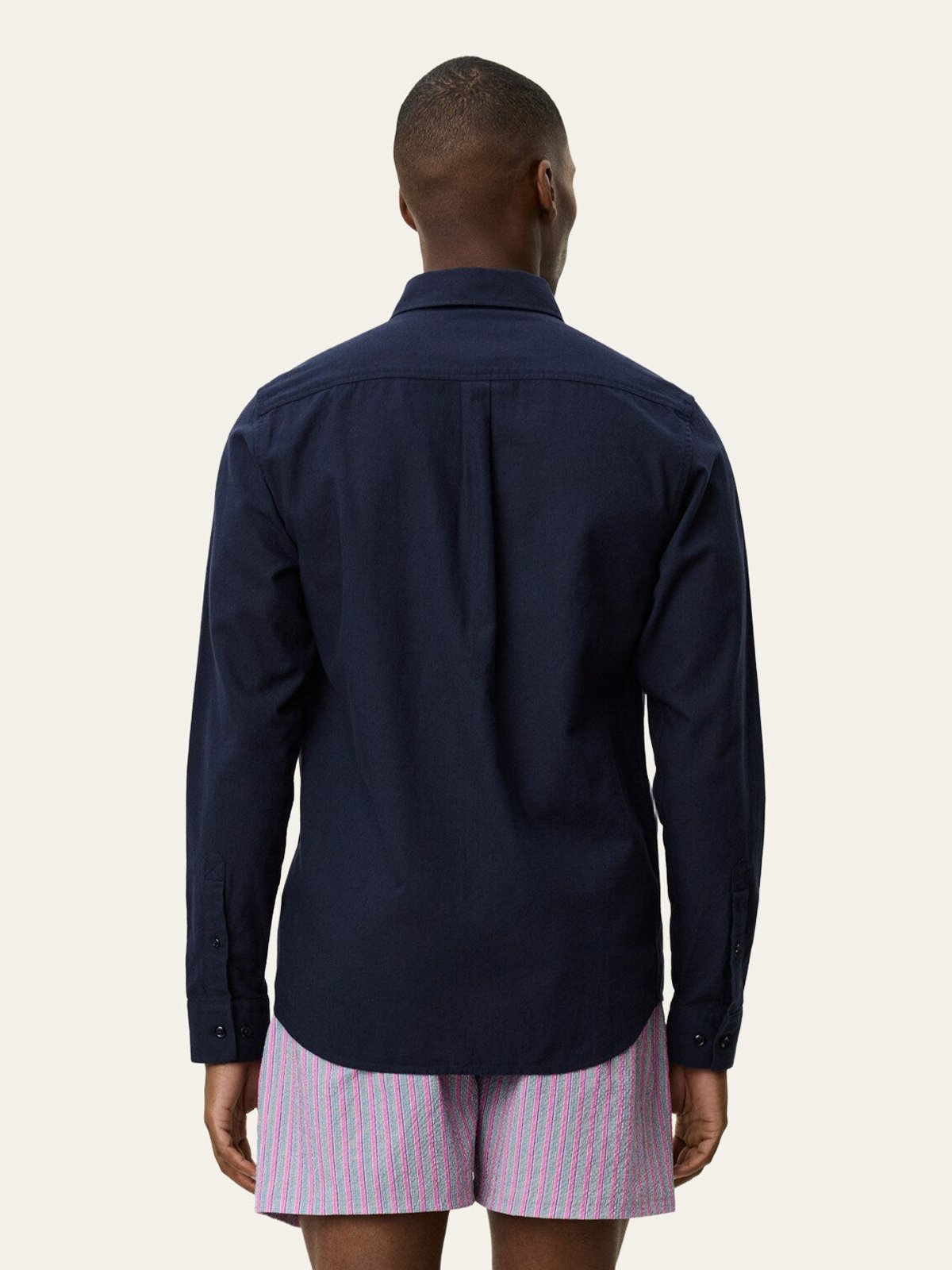 Les Deux Konrad Cotton Linen Shirt Dark Navy