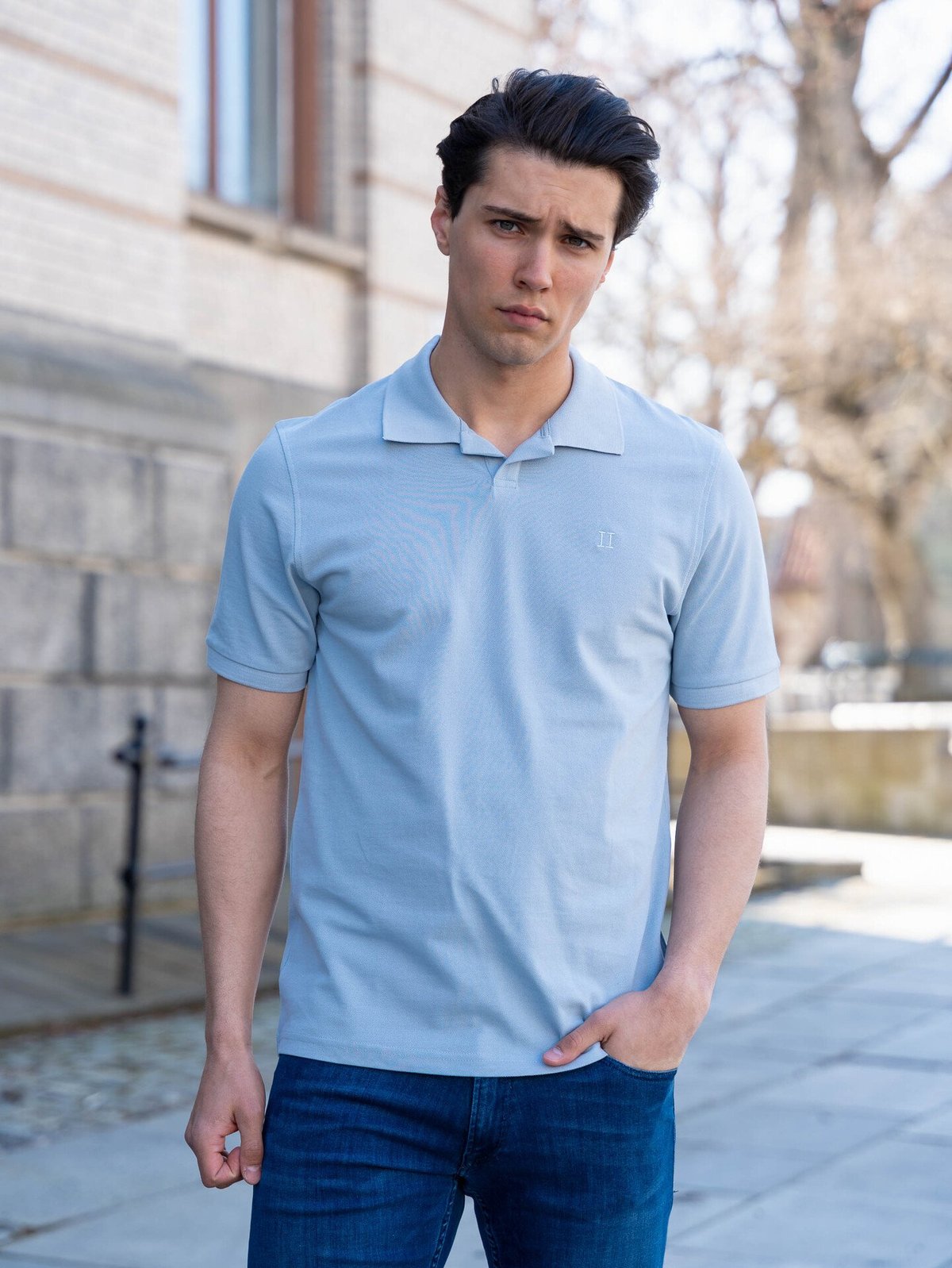 Les Deux Pique Polo Blue Fog