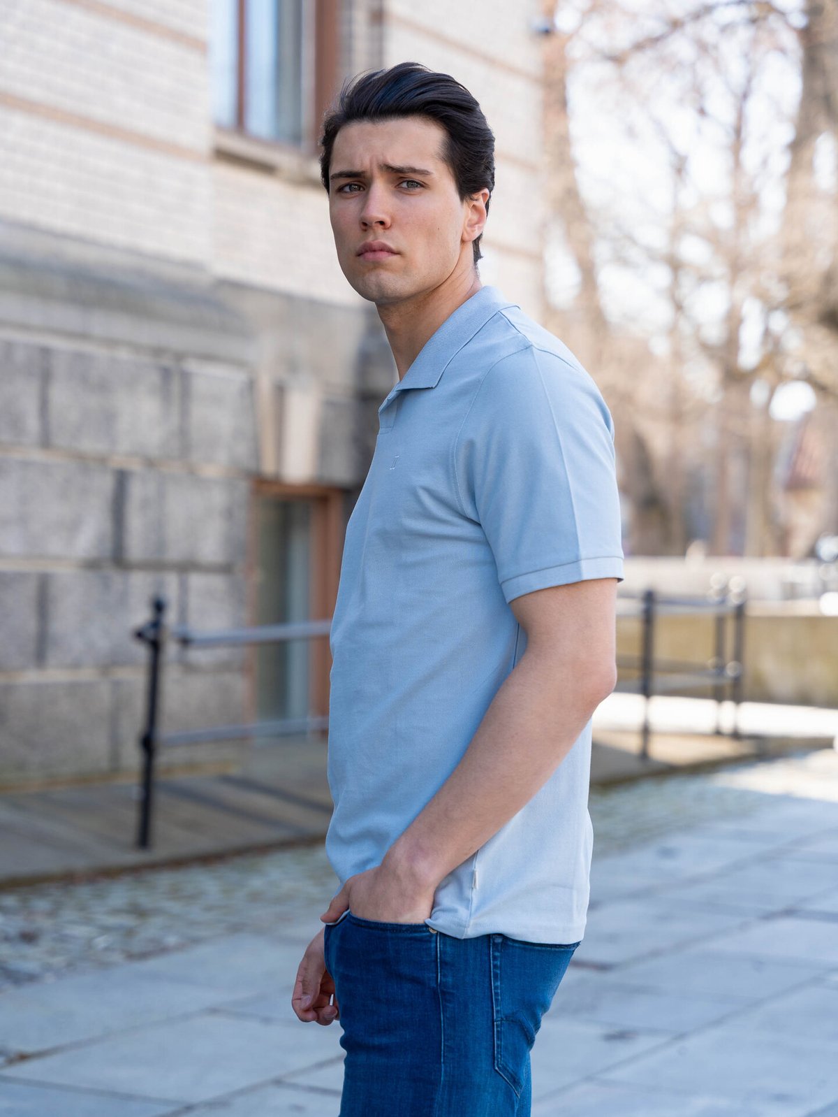 Les Deux Pique Polo Blue Fog