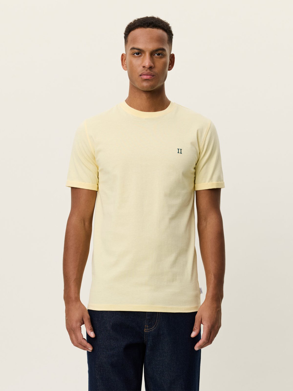 Les Deux Norregaard Contrast T-Shirt Pale Banana Yellow