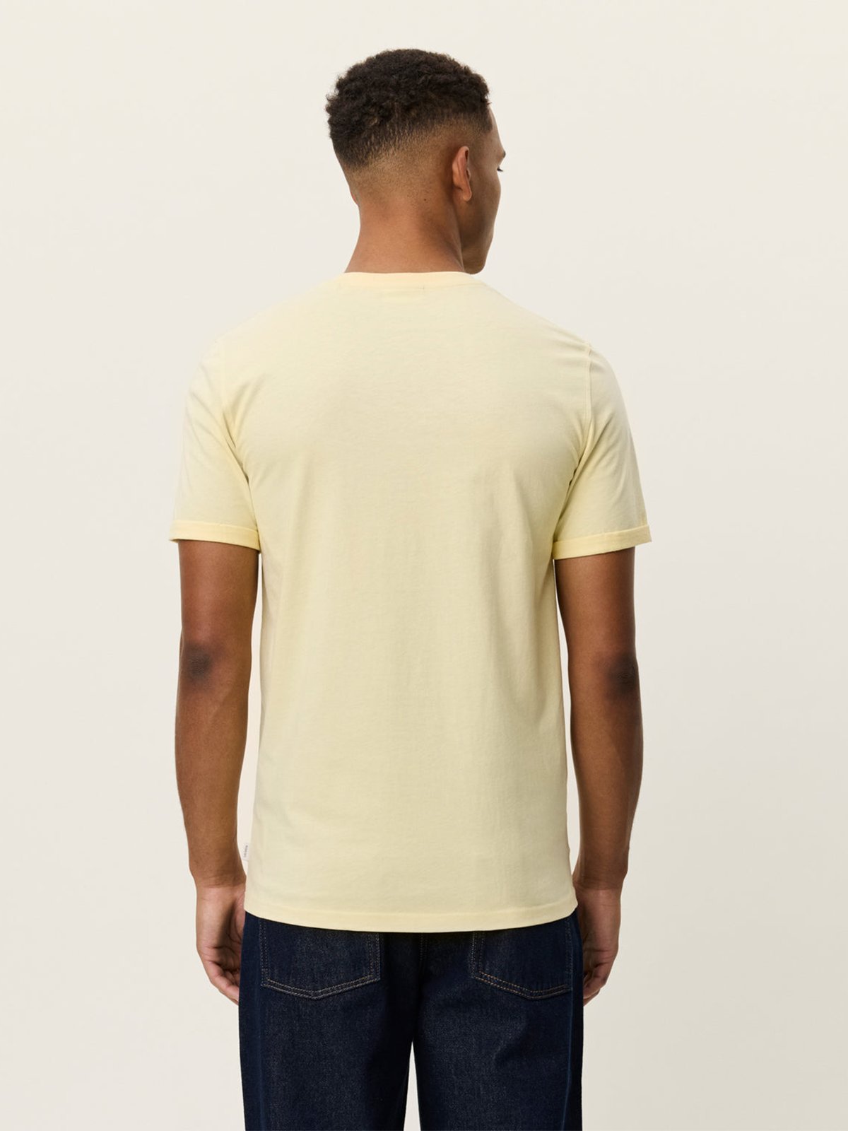 Les Deux Norregaard Contrast T-Shirt Pale Banana Yellow