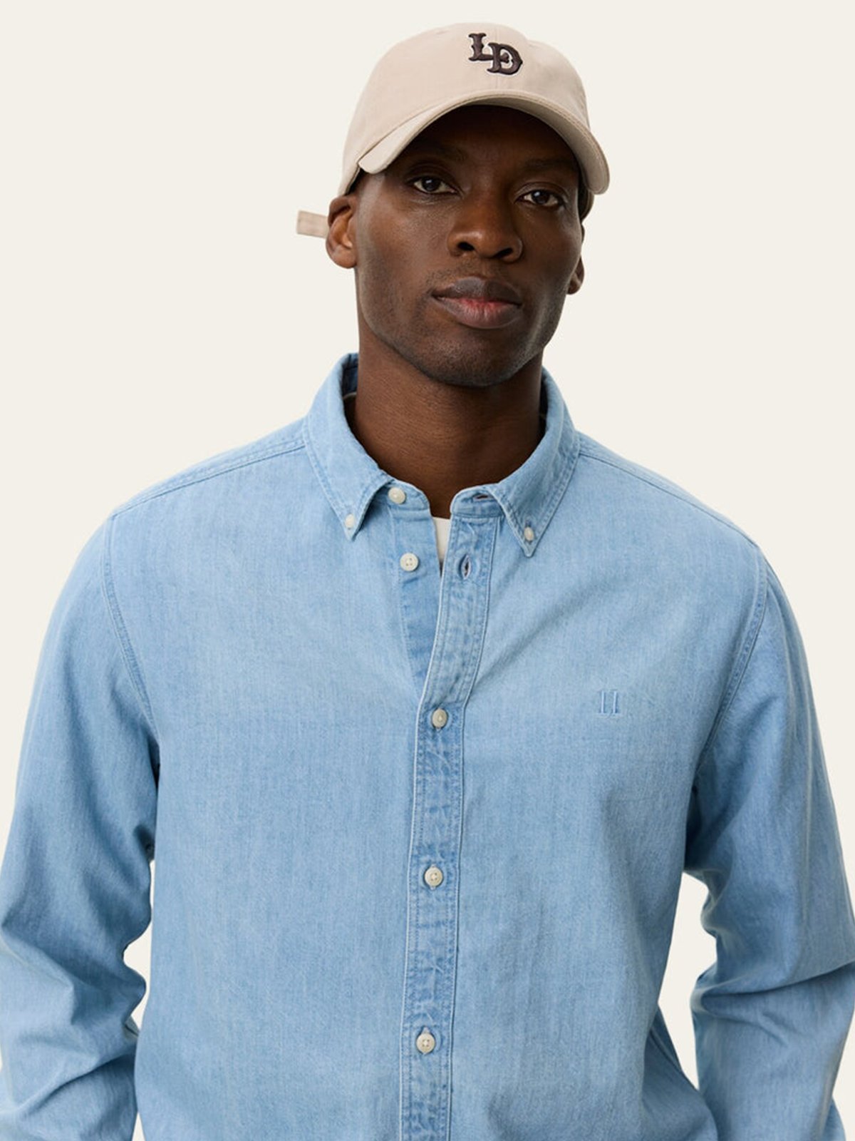 Les Deux Konrad Denim Shirt Light Indigo Wash