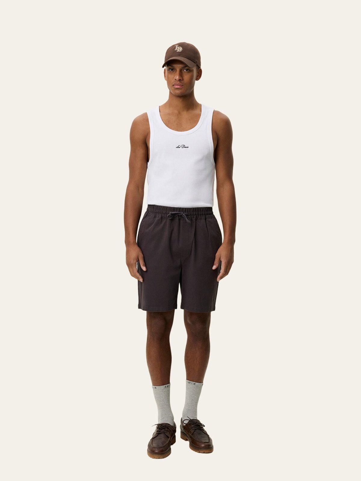 Les Deux Otto Cotton Shorts Licorice