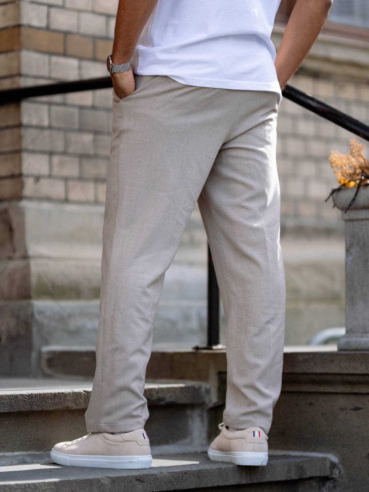 Les Deux Como Regular Solid Pant Laurel Oak Sand