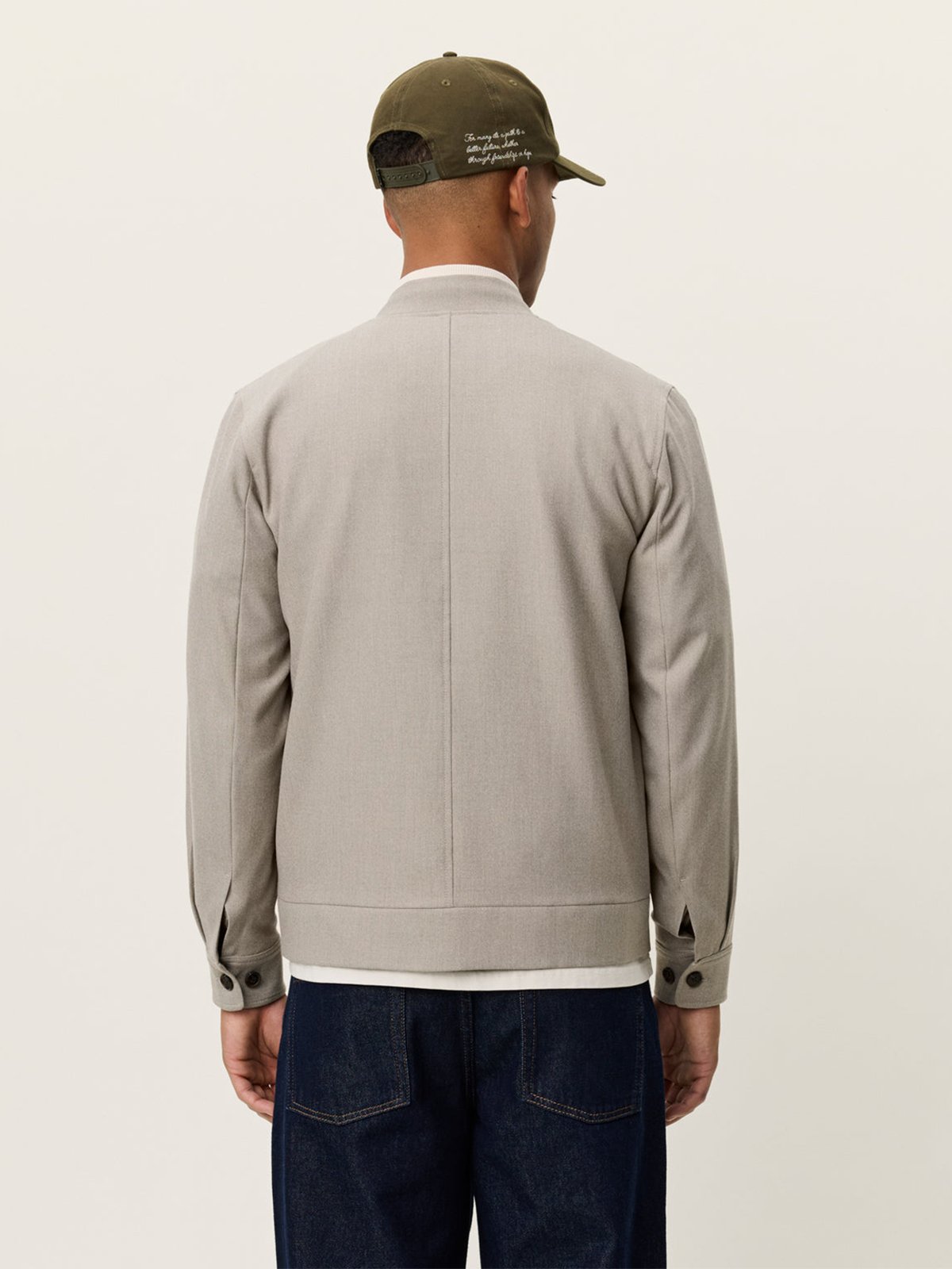 Les Deux Como Regular Bomber Jacket Laurel Oak Sand