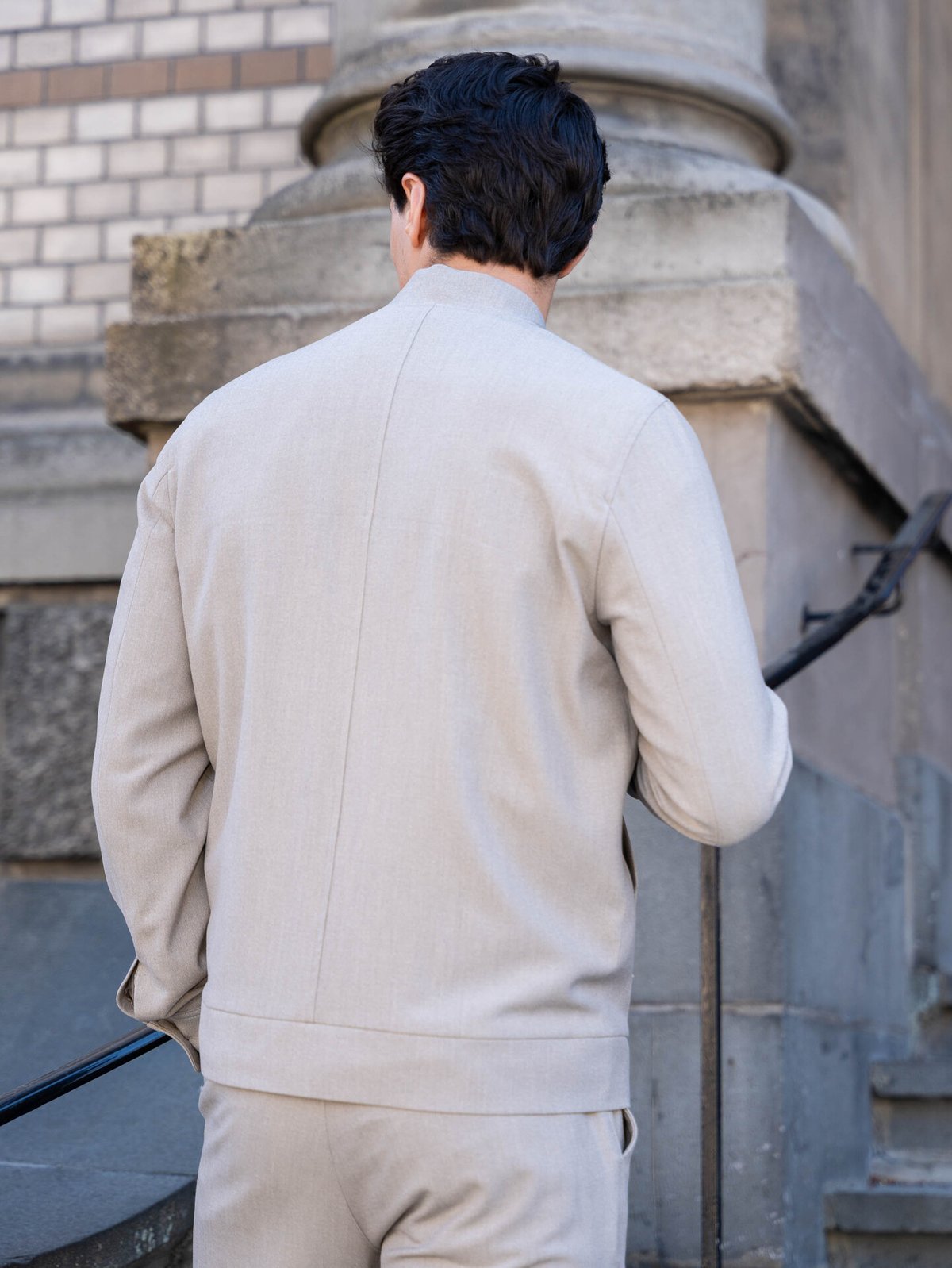 Les Deux Como Regular Bomber Jacket Laurel Oak Sand