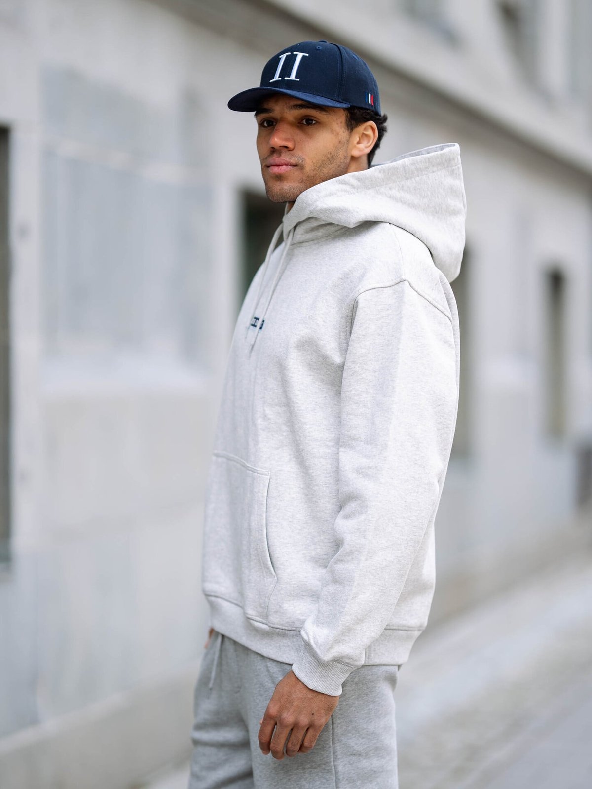 Les Deux Chase Sport Hoodie Snow Melange