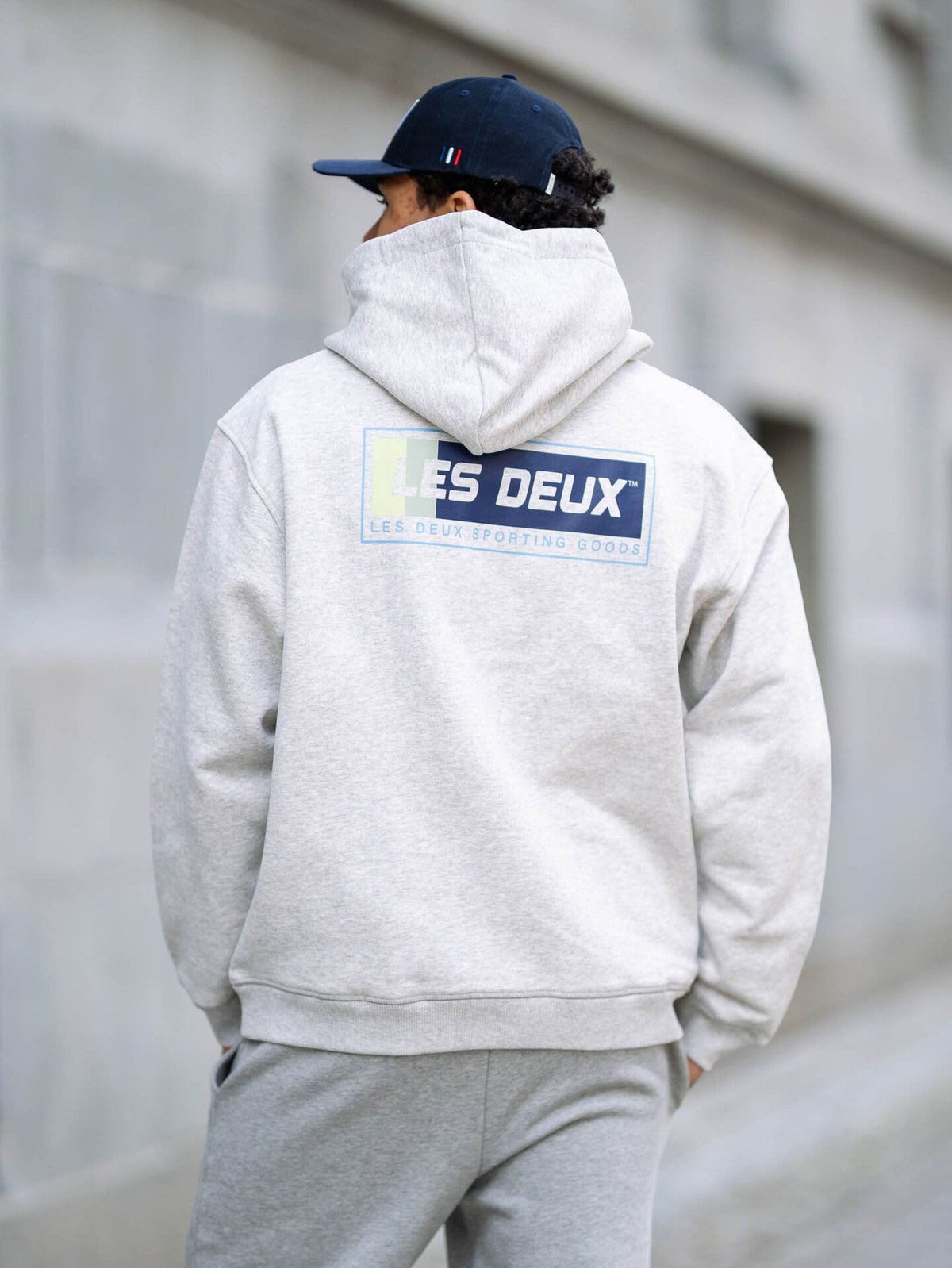 Les Deux Chase Sport Hoodie Snow Melange