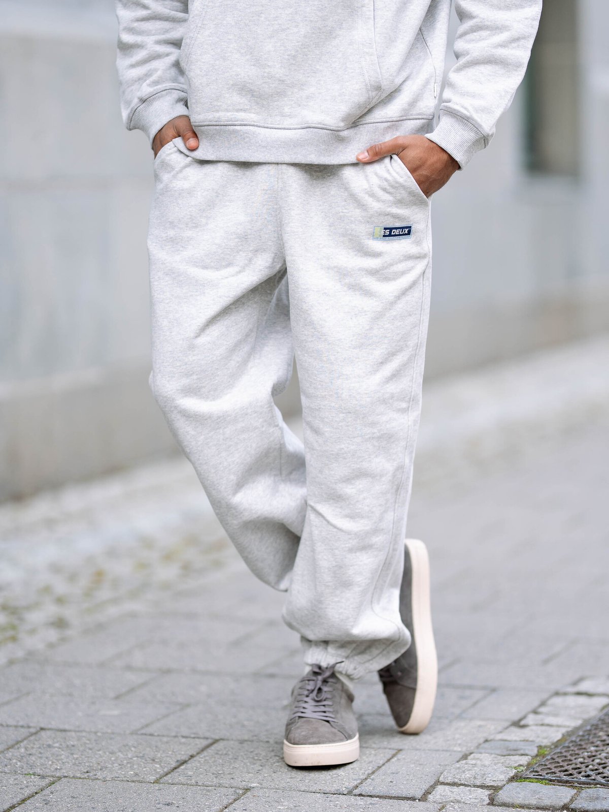 Les Deux Chase Sport Sweatpants Snow Melange
