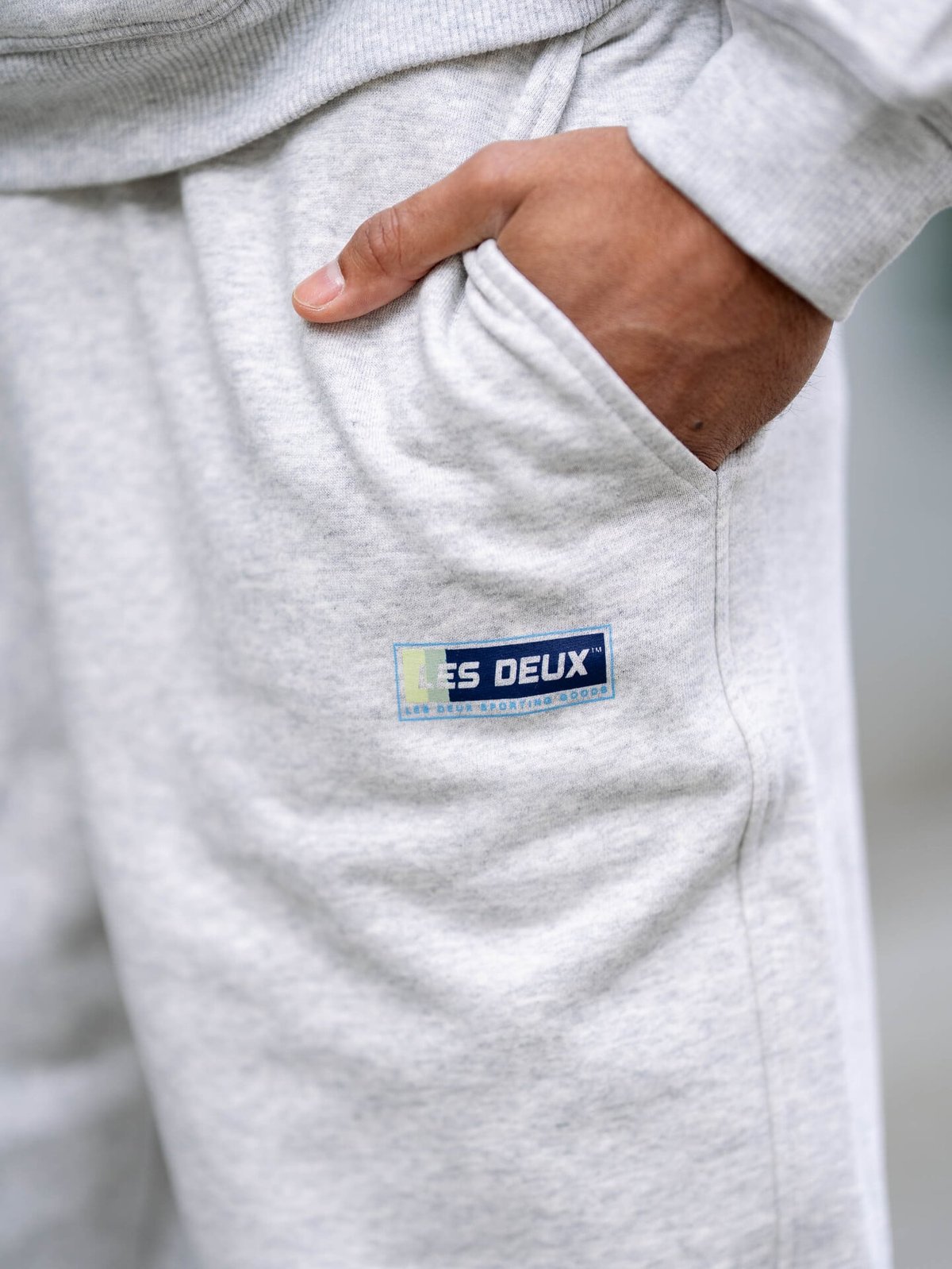Les Deux Chase Sport Sweatpants Snow Melange