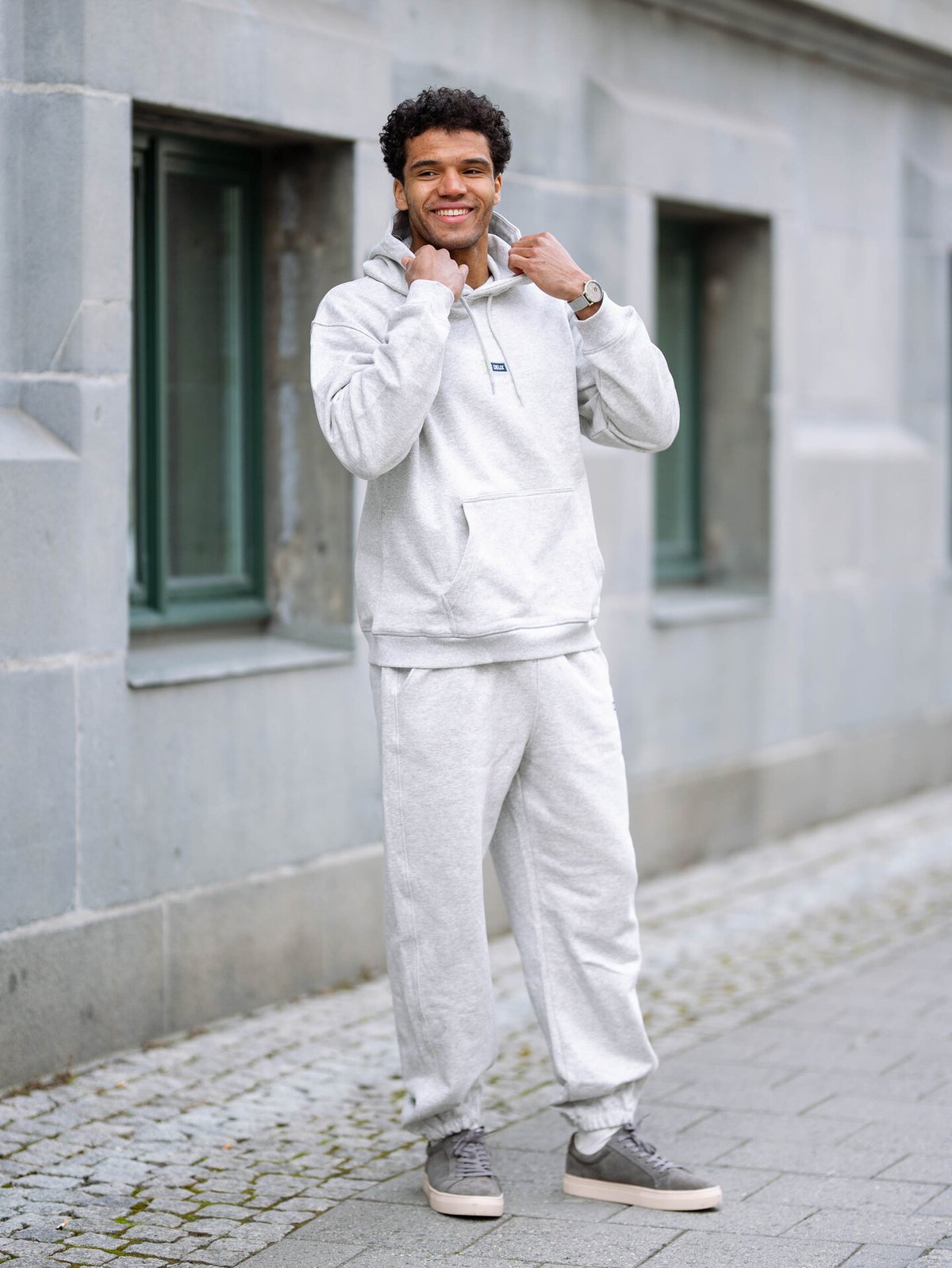 Les Deux Chase Sport Sweatpants Snow Melange