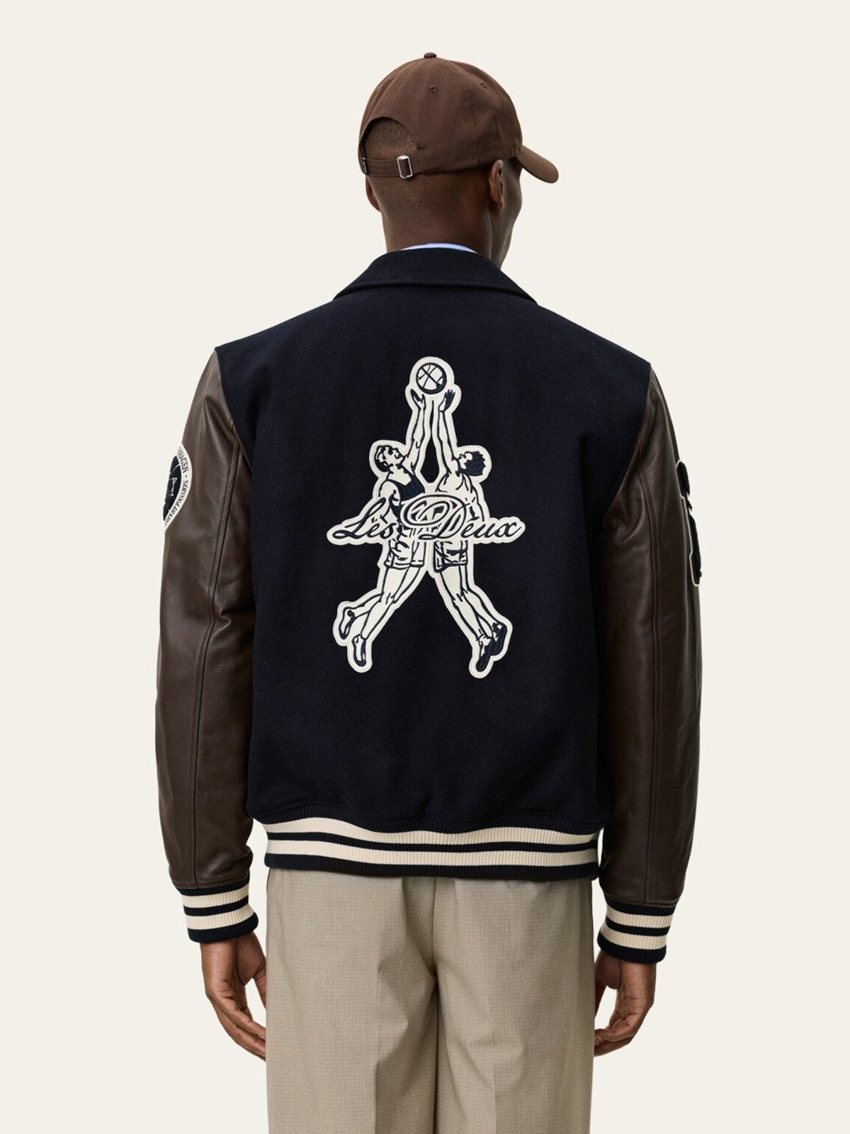 Les Deux Basket Varsity Wool Jacket Dark Navy