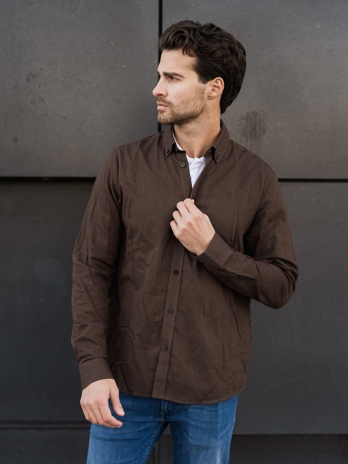 Les Deux Soft Flannel Shirt Delicioso Brown