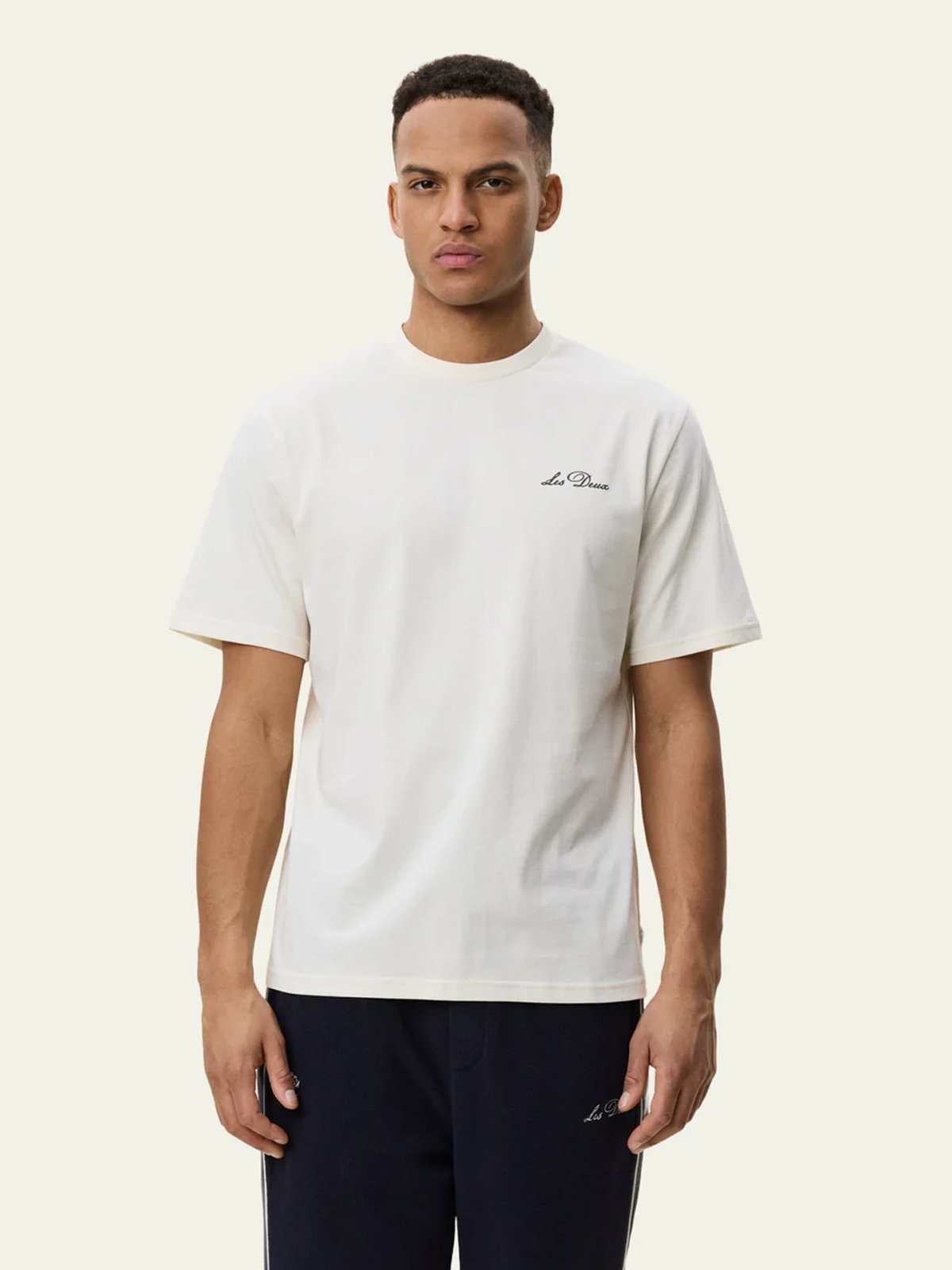 Les Deux Signature Print T-Shirt Light Ivory