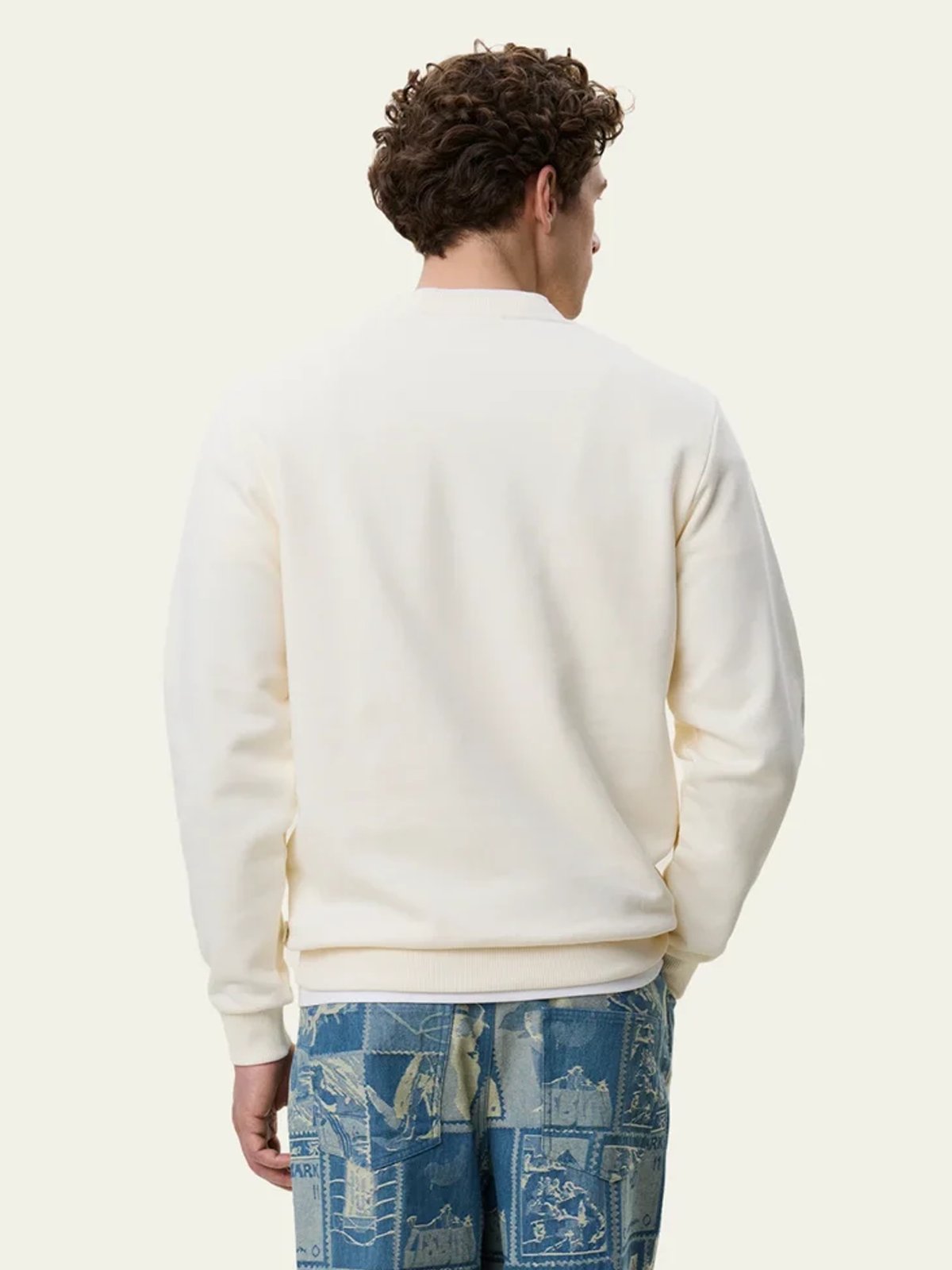Les Deux Signature Print Sweatshirt Light Ivory