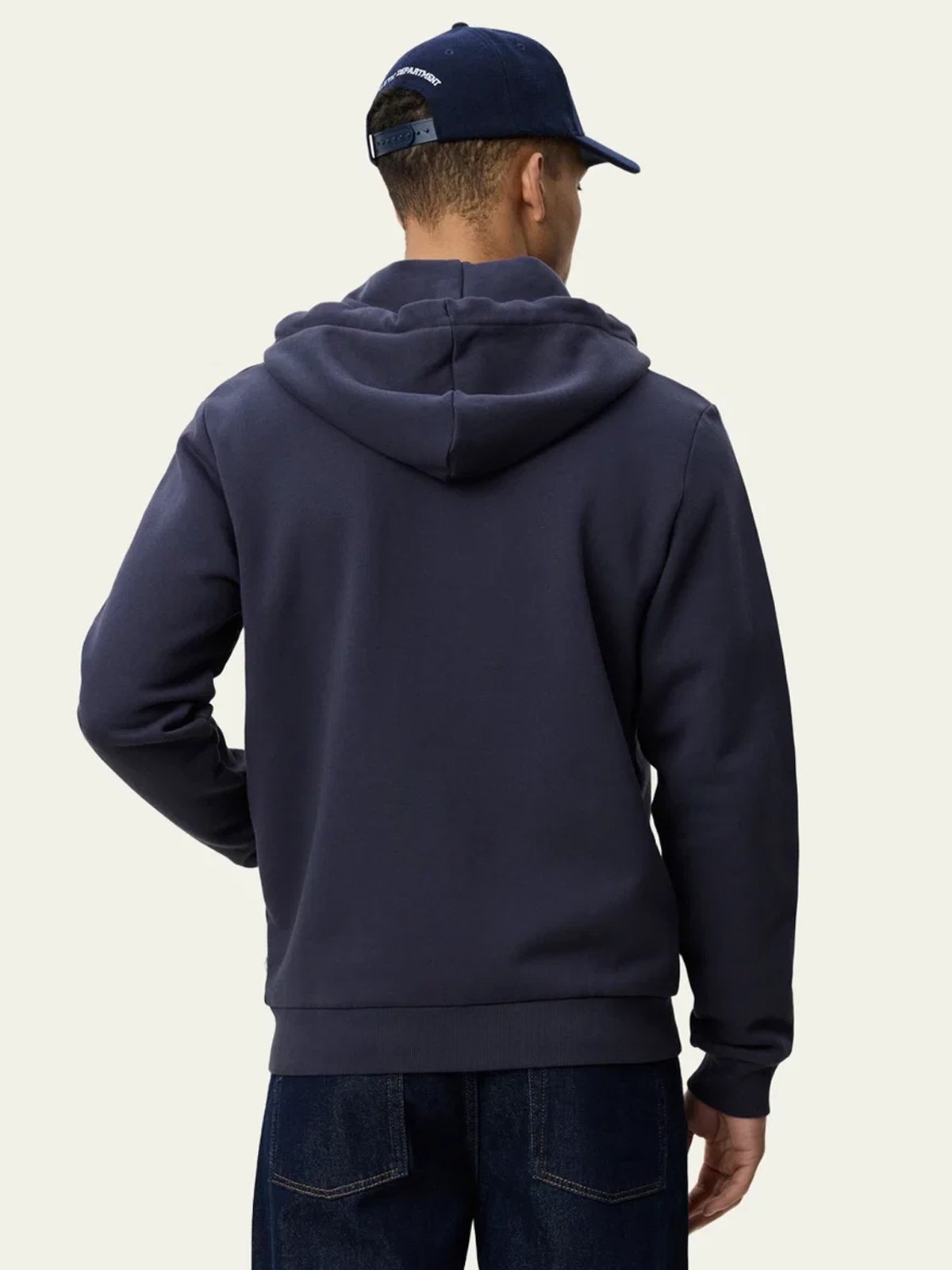 Les Deux Deux Zipper Hoodie India Ink Blue