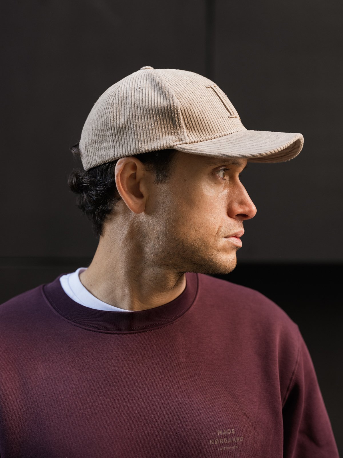 Les Deux Core Corduroy Baseball Cap Beige