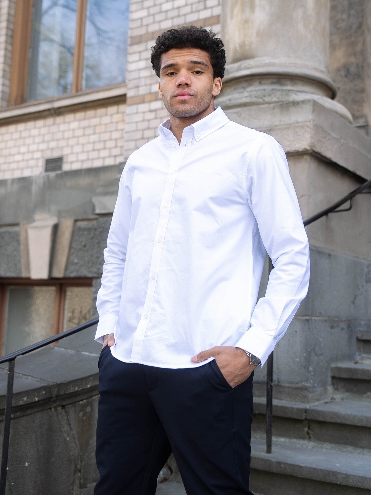 Les Deux Konrad Oxford Shirt White