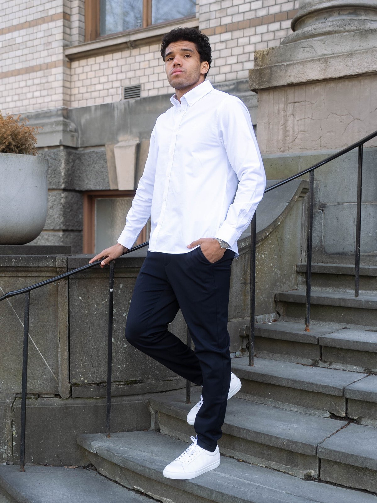 Les Deux Konrad Oxford Shirt White