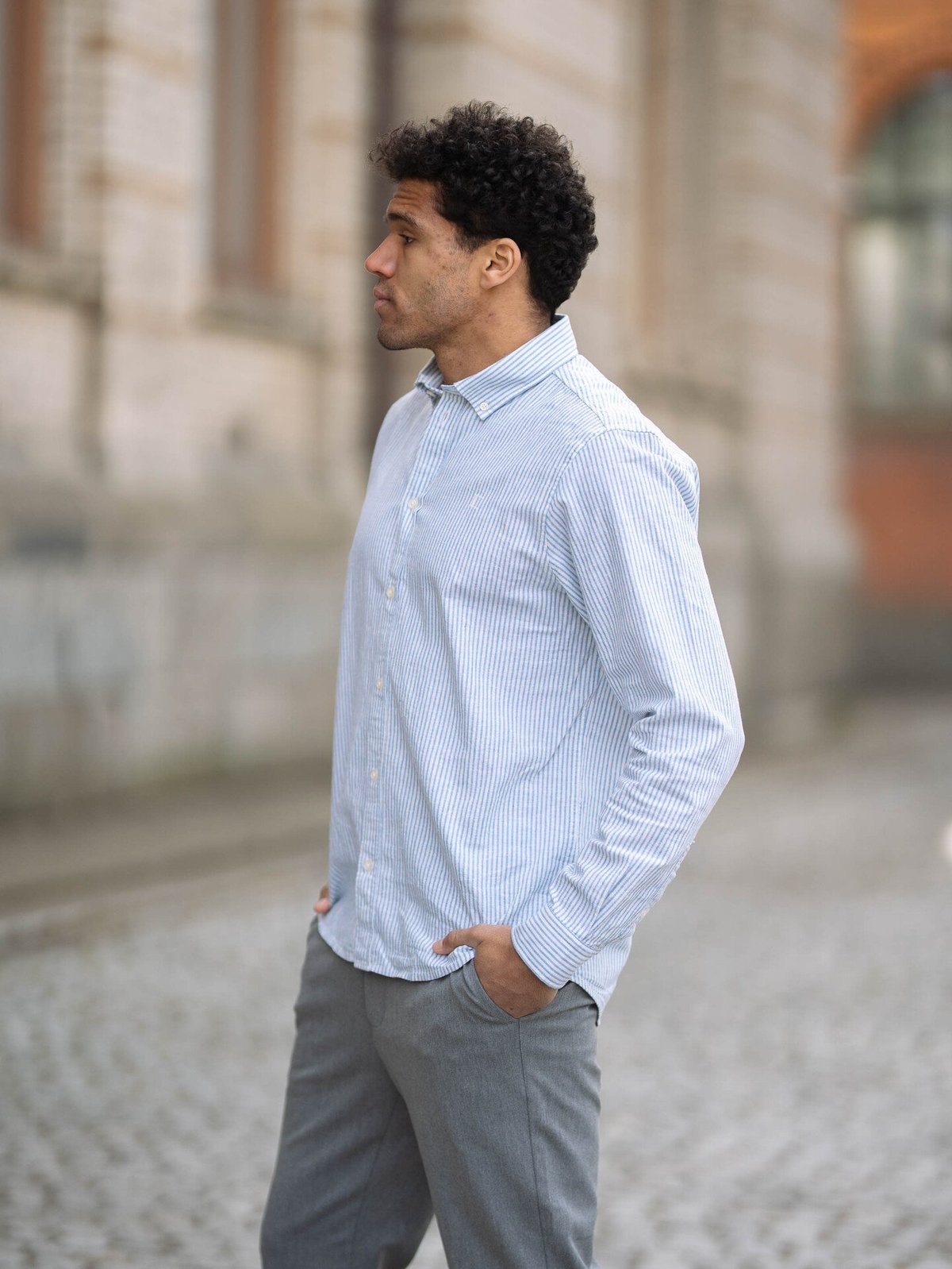 Les Deux Konrad Oxford Shirt Blue / White
