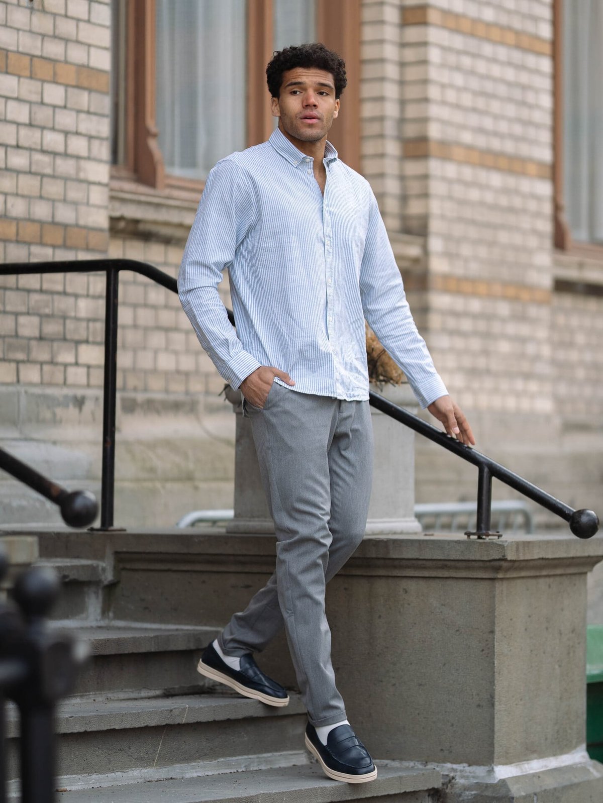 Les Deux Konrad Oxford Shirt Blue / White