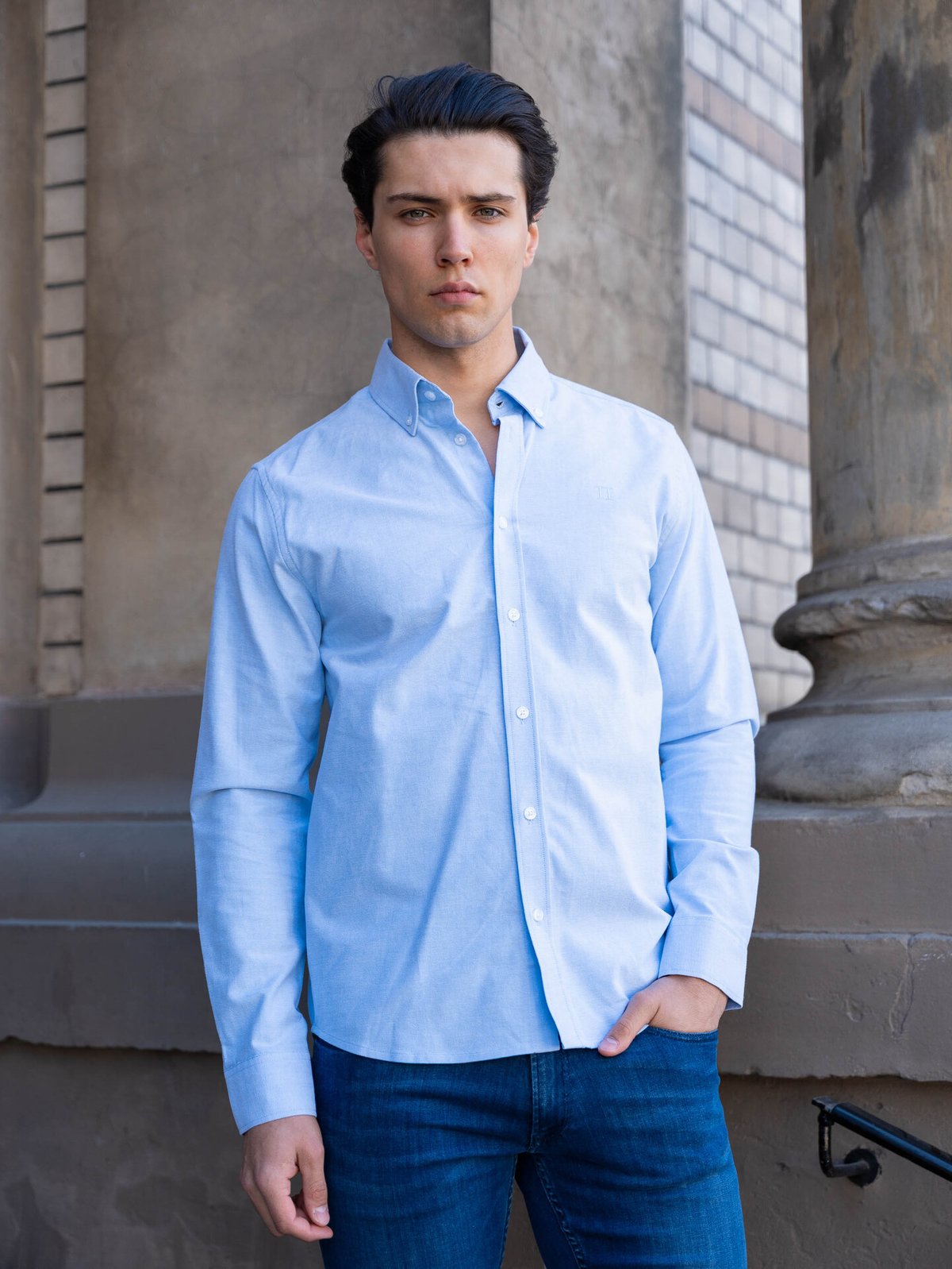 Les Deux Konrad Oxford Shirt Light Blue