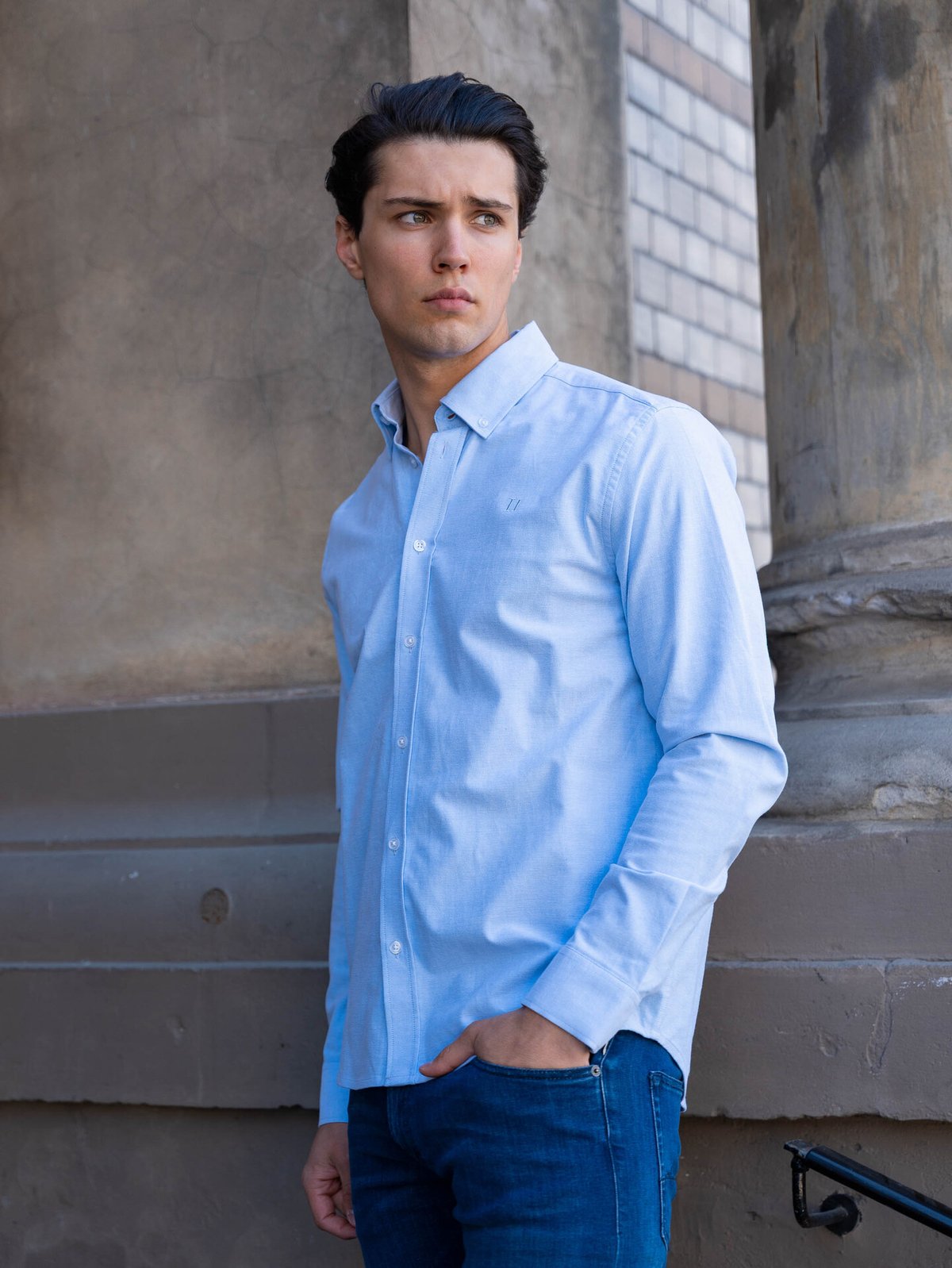 Les Deux Konrad Oxford Shirt Light Blue