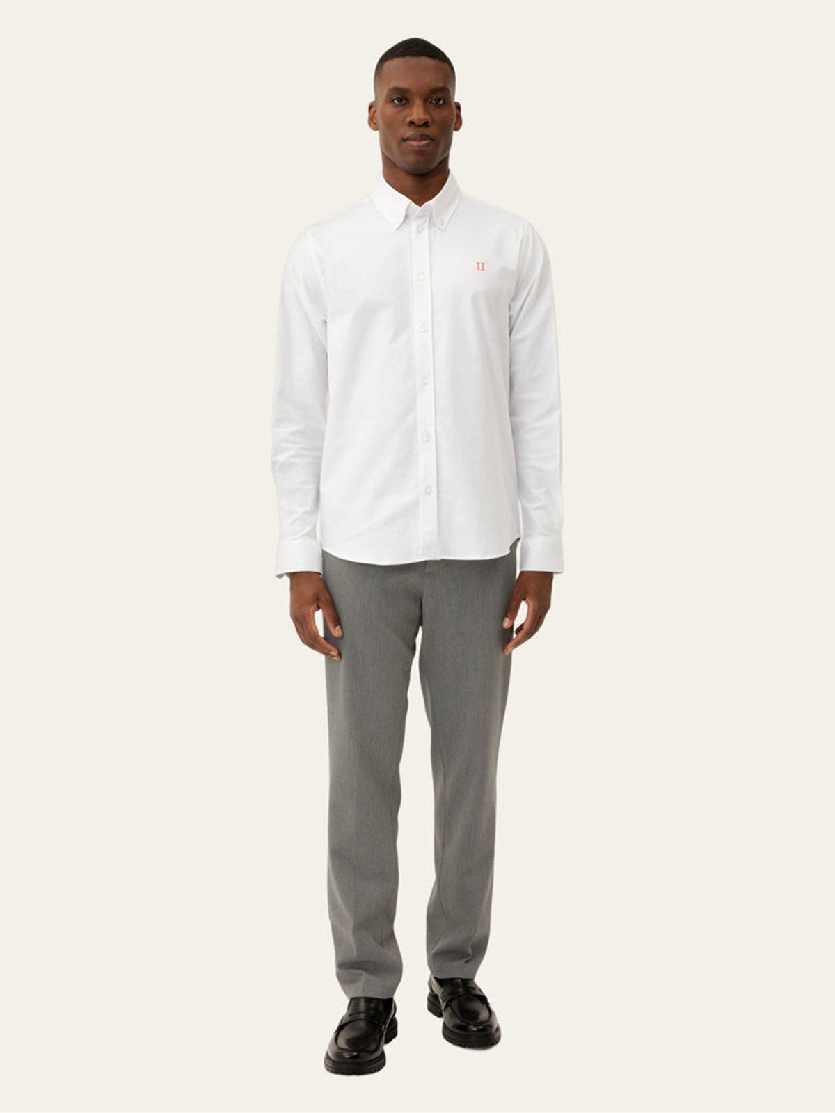 Les Deux Konrad Contrast Oxford Shirt White / White