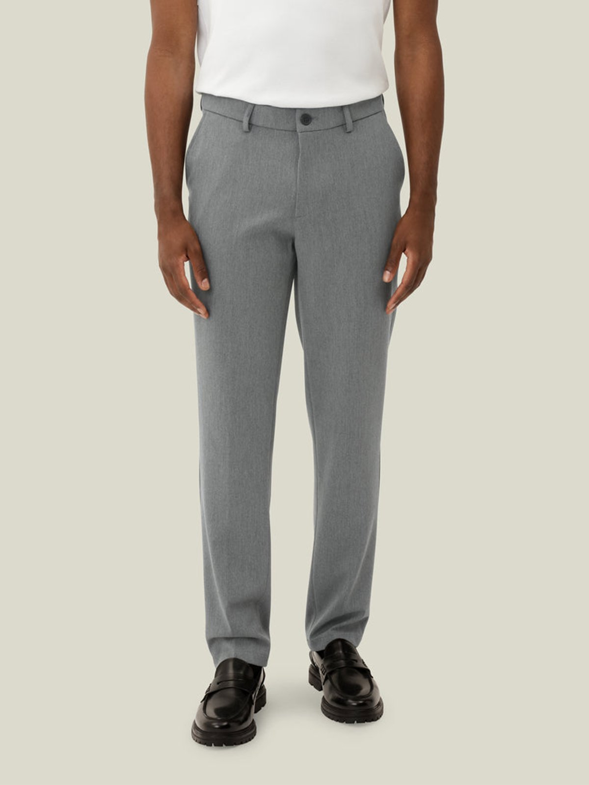 Les Deux Como Regular Suit Pants Grey Melange