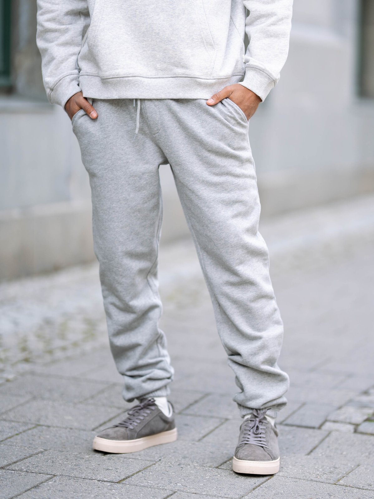 Les Deux Norregaard Tonal Sweatpants Grey Melange